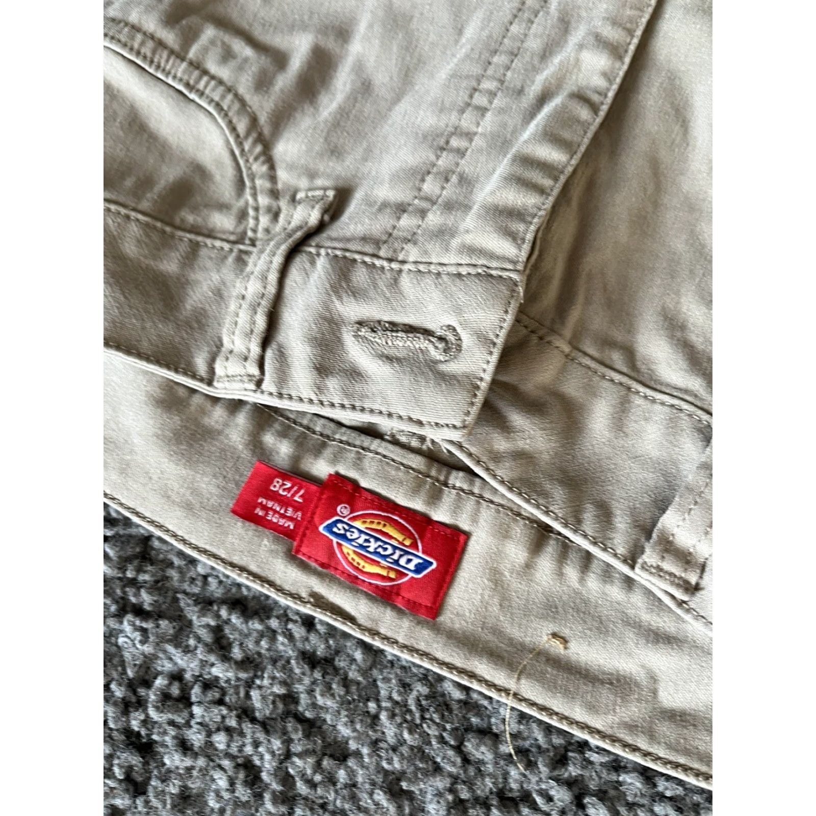Dickies Dickies Pants Skinny Twill Pockets Juniors 7 Beige Mid Rise Stretch Womens Size ONE SIZE - 6 Thumbnail