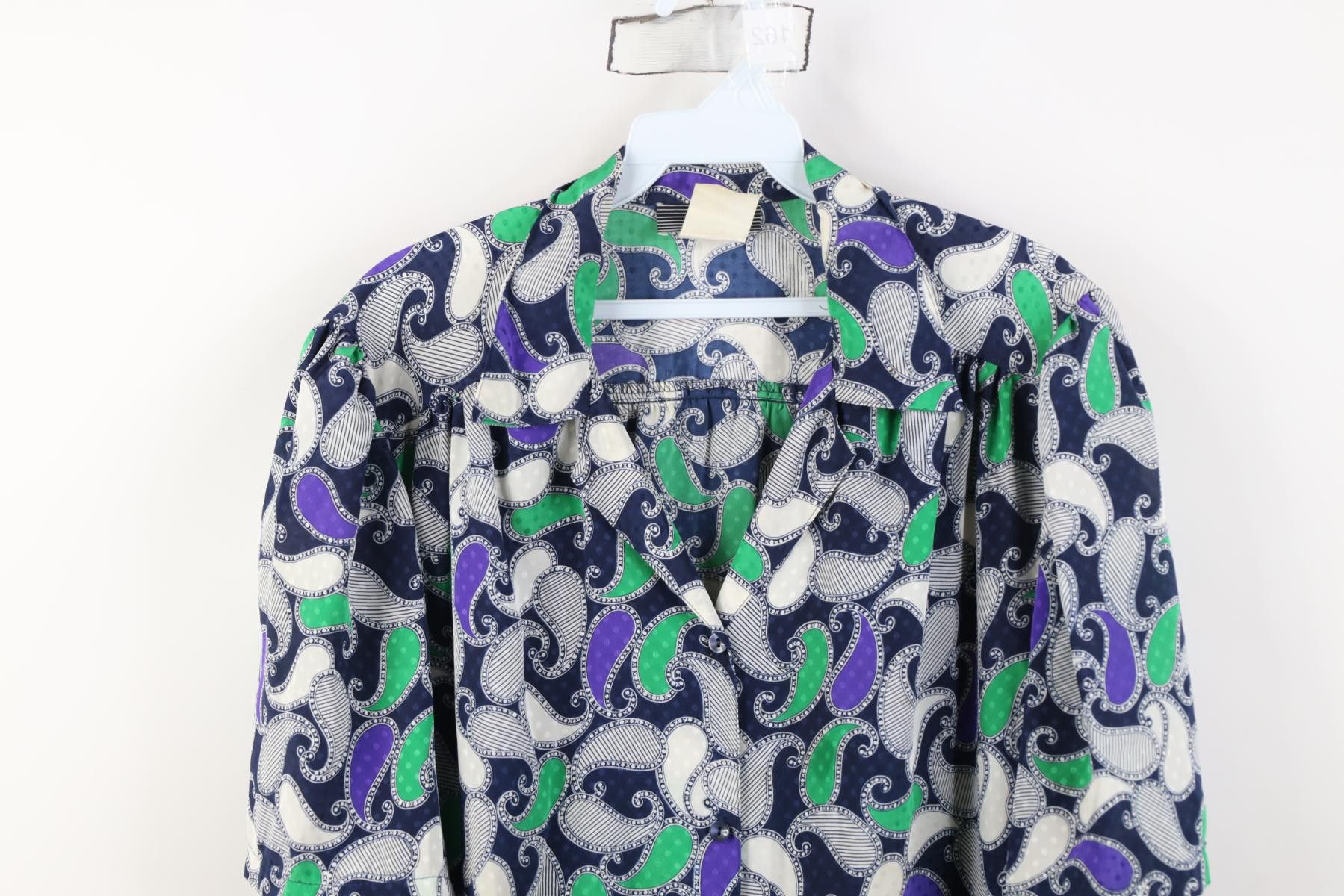Vintage Vintage 90s Streetwear Polyester Paisley Button Shirt USA Size 3XL / US 20-22 - 2 Thumbnail