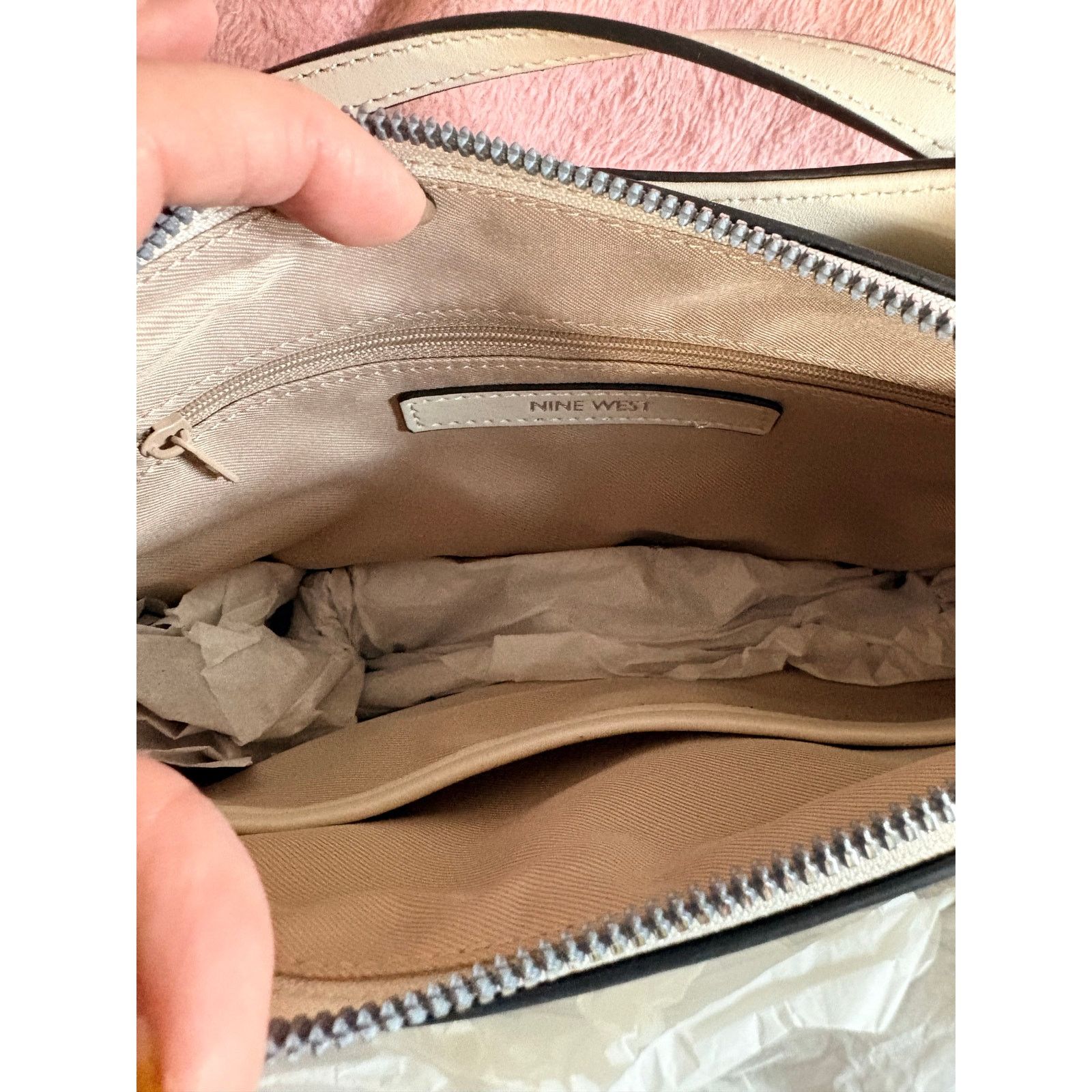Nine West Nine West Cream Monogram Crossbody Bag NWT Neutral Designer Size ONE SIZE - 8 Thumbnail