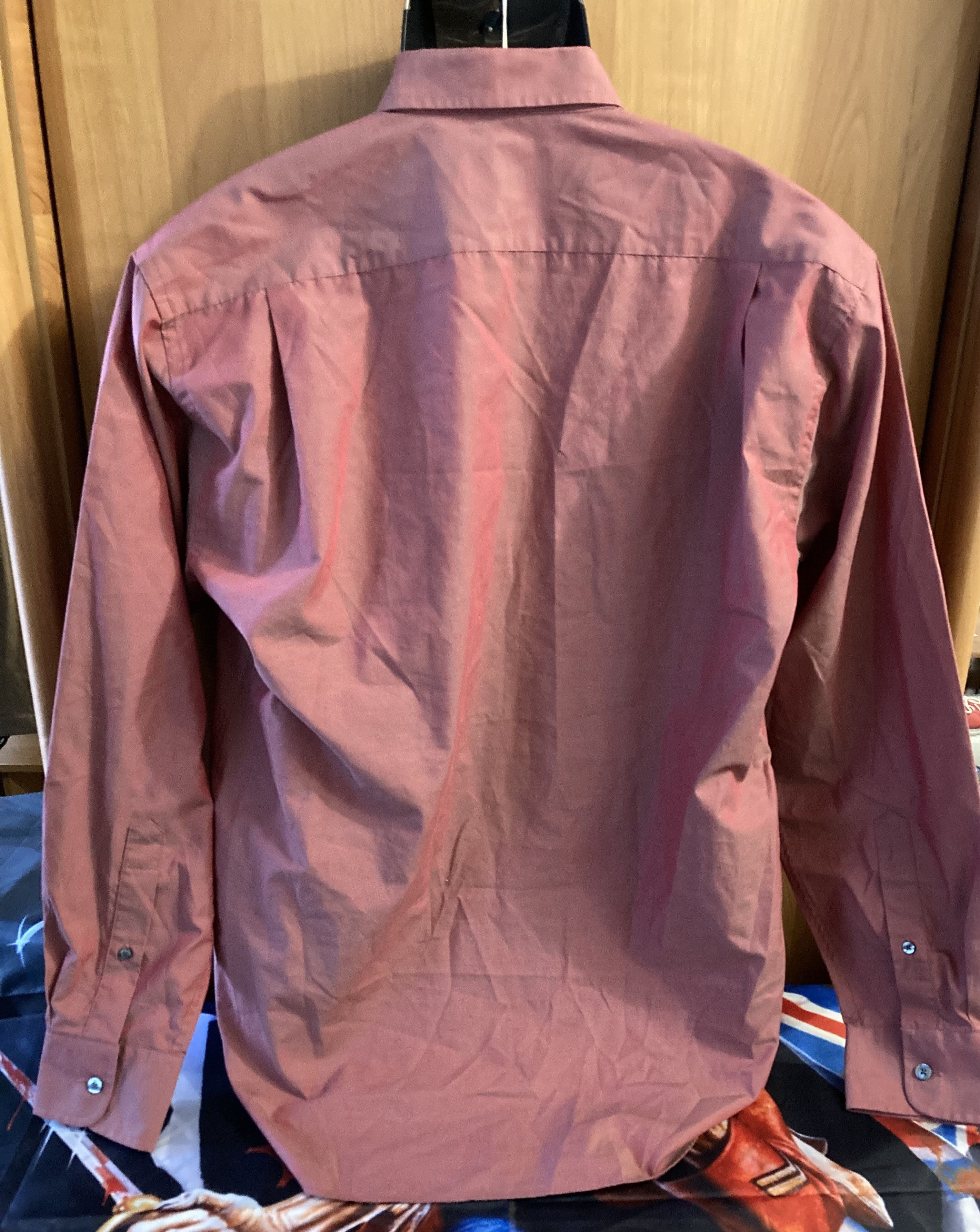 Vintage × Yves Saint Laurent YSL Yves Saint Laurent Classic Logo Burgundy chameleon shirt Size US L / EU 52-54 / 3 - 5 Thumbnail