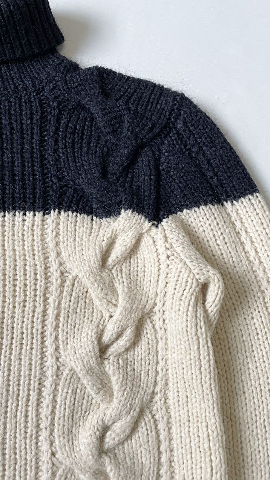 Dries Van Noten Colourblock Alpaca ‘Aran’ Knit Sweater Size US M / EU 48-50 / 2 - 7 Thumbnail