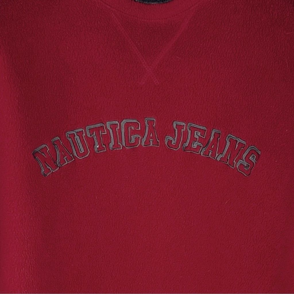 Nautica NAUTICA JEANS Men’s Red Fleece Crew Neck Sweatshirt Size S Size US S / EU 44-46 / 1 - 5 Thumbnail