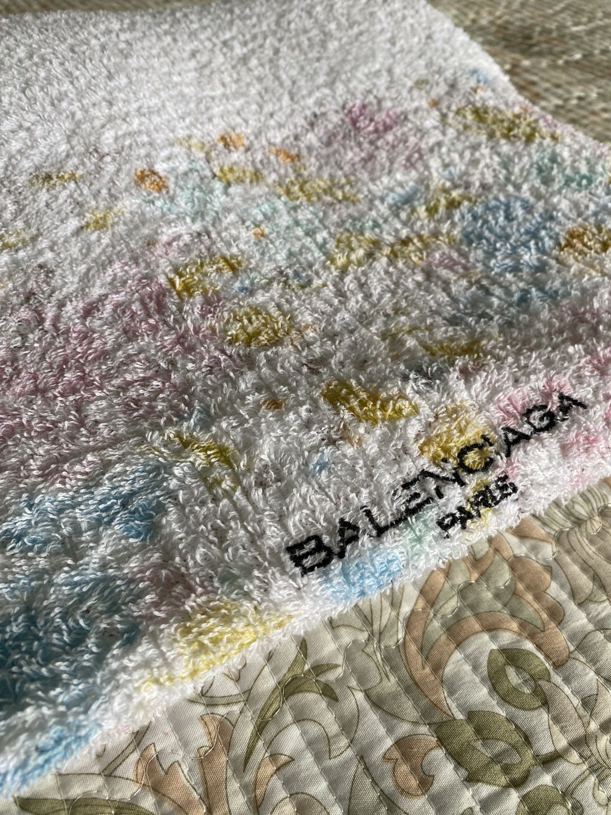 Balenciaga × Vintage VTG BALENCIAGA PARIS EMBROIDED SINGLE BLANKET ...