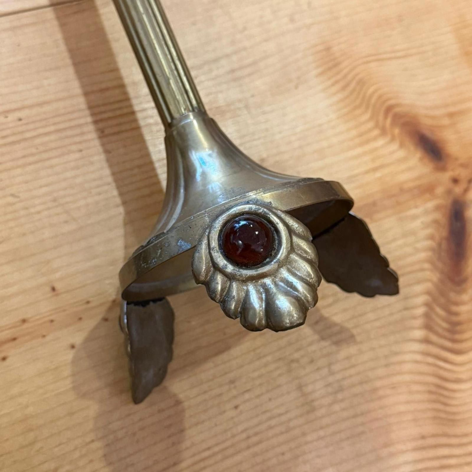 Other Large Brass Candlestick Cabochon Candlestick Size ONE SIZE - 5 Thumbnail