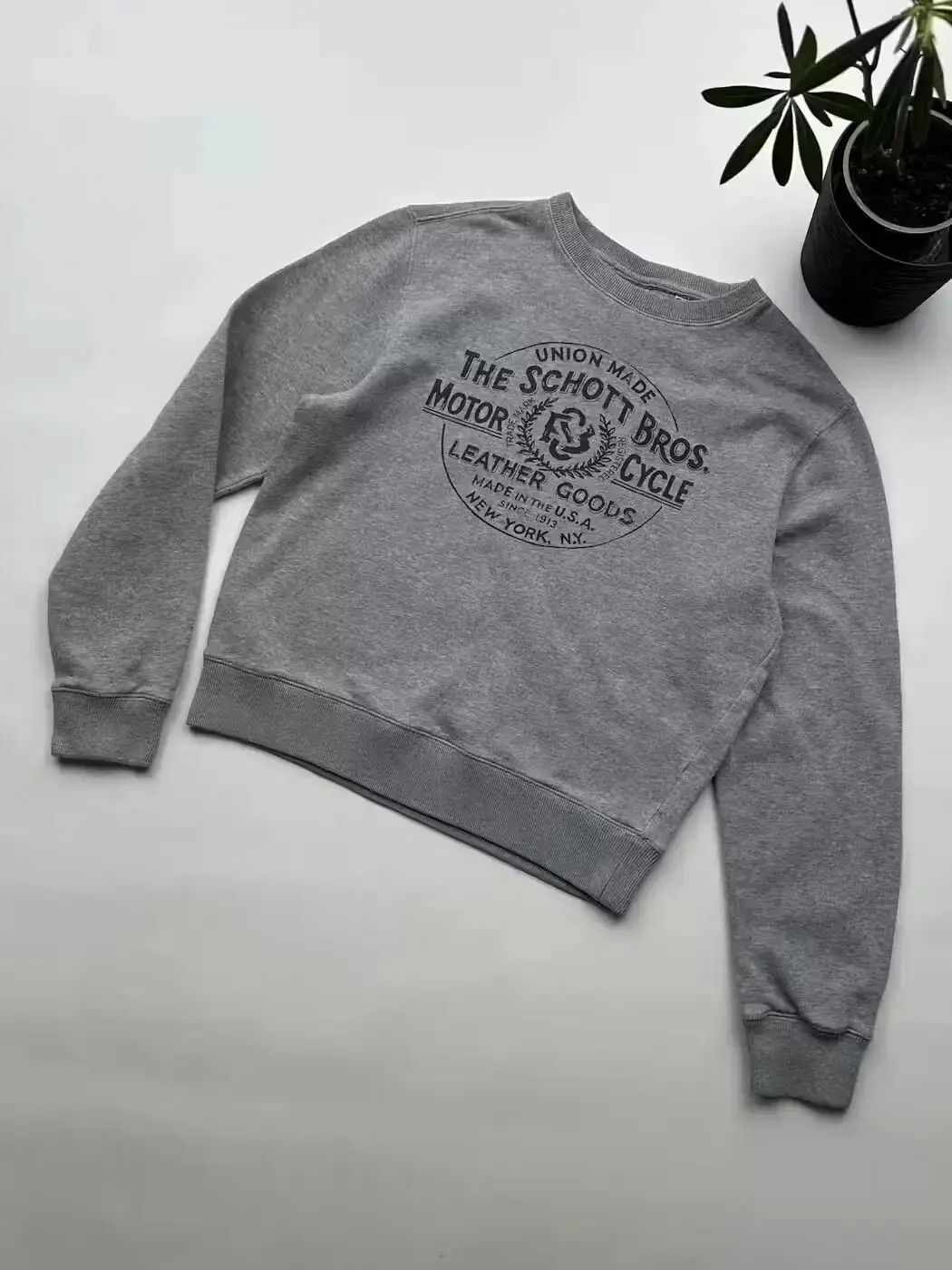 Schott Schott N.Y.C. Vintage Sweatshirt (37) Size US S / EU 44-46 / 1 - 1 Thumbnail