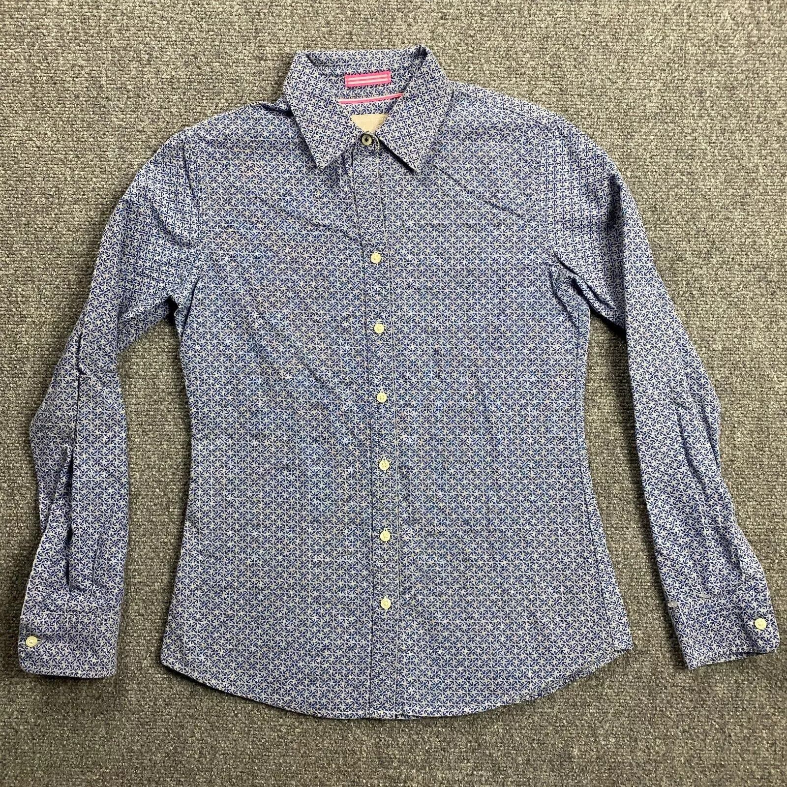 Banana Republic Banana Republic Top Women XS Blue Anchors Oxford Shirt OXBD Size XS / US 0-2 / IT 36-38 - 1 Thumbnail