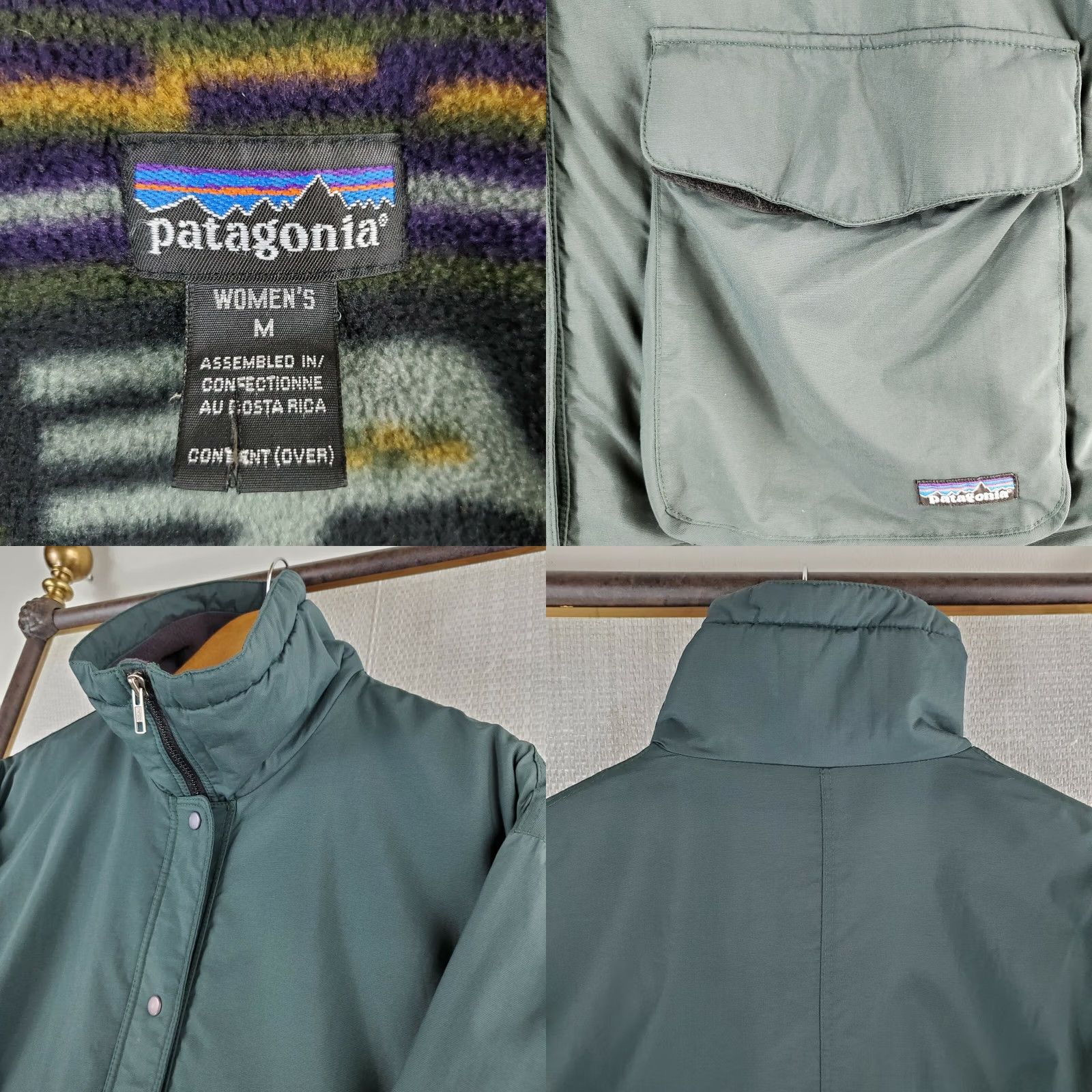Patagonia VINTAGE Patagonia AZTEC Southwest Women's Medium Softshell Jacket Green USA Made 2005 Parka Windproof Water Resistant Fleece Lined Size M / US 6-8 / IT 42-44 - 8 Thumbnail