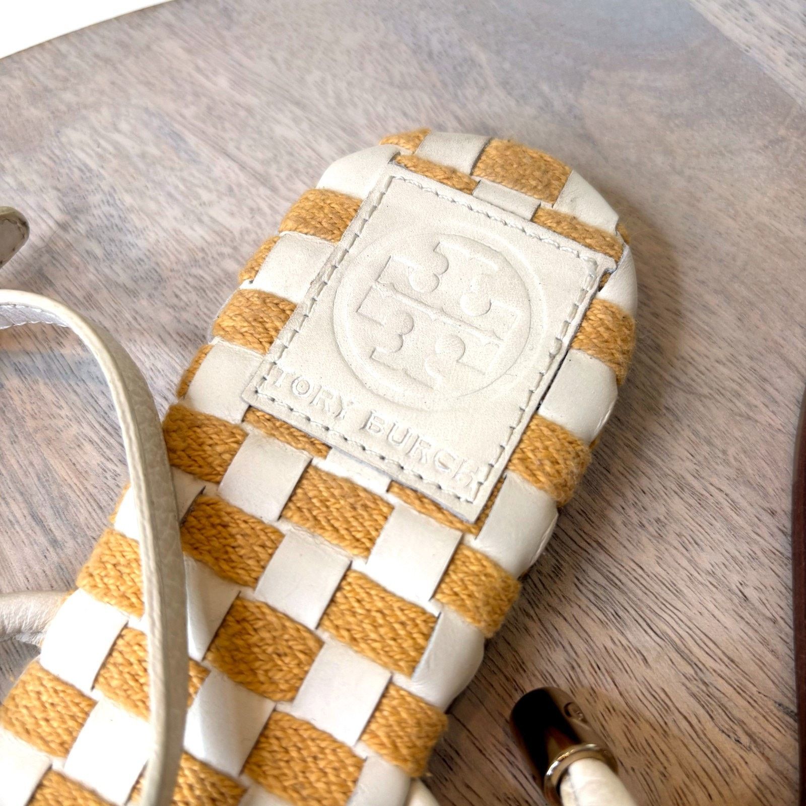 Tory Burch Tory Burch Cream White Ankle Strappy Sandals Size 6.5 M 6.5M Size US 6.5 / IT 36.5 - 5 Thumbnail