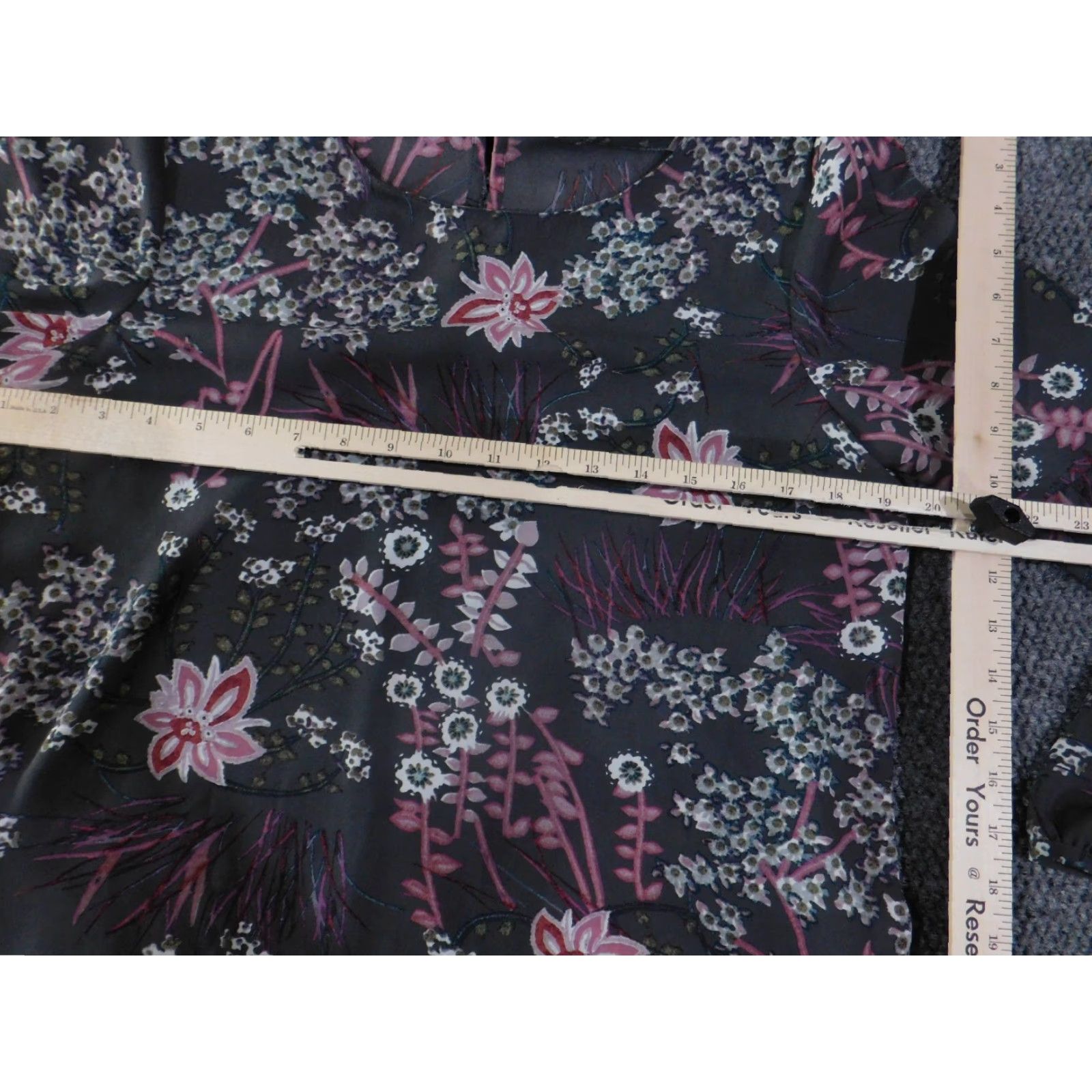 Loft LOFT Blouse Womens Medium Gray Floral Long Sleeve Lightweight Casual Shirt Camisole Lightweight Regular SS Rounds Size M / US 6-8 / IT 42-44 - 6 Thumbnail