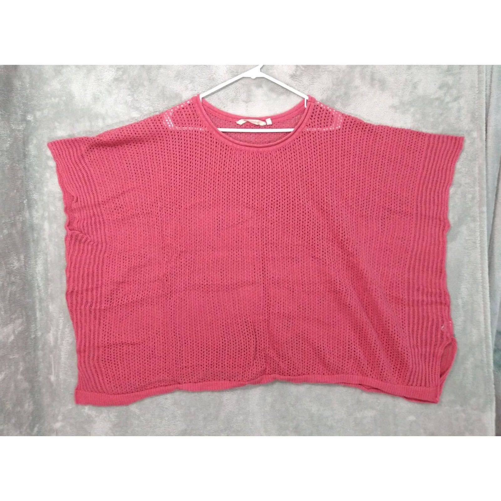 Soft Surroundings Soft Surroundings Sweater Womens XL Pink Linen Blend Dolman Open Knit Pullover Bohemian Casual Knit Shirt Ladies XL Pink Size XL / US 12-14 / IT 48-50 - 2 Thumbnail