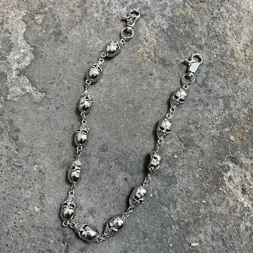 VIBE Pocket Chain Skull Punk Rock Link Gothic Death Wallet Demon Size ONE SIZE - 7 Thumbnail