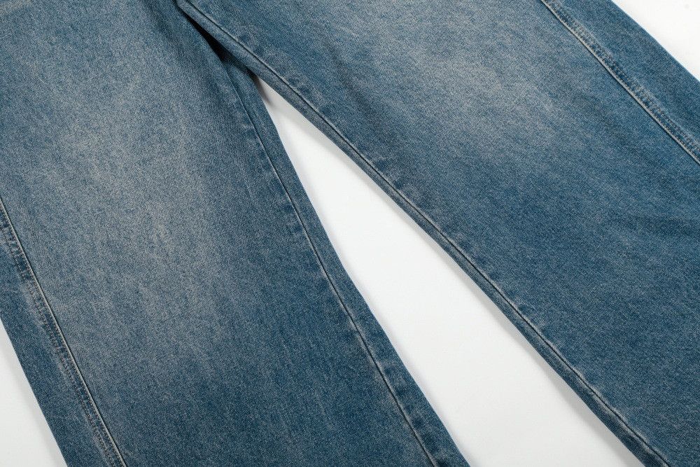 Vintage American retro washed gradient curved jeans for men Size US 32 / EU 48 - 4 Thumbnail