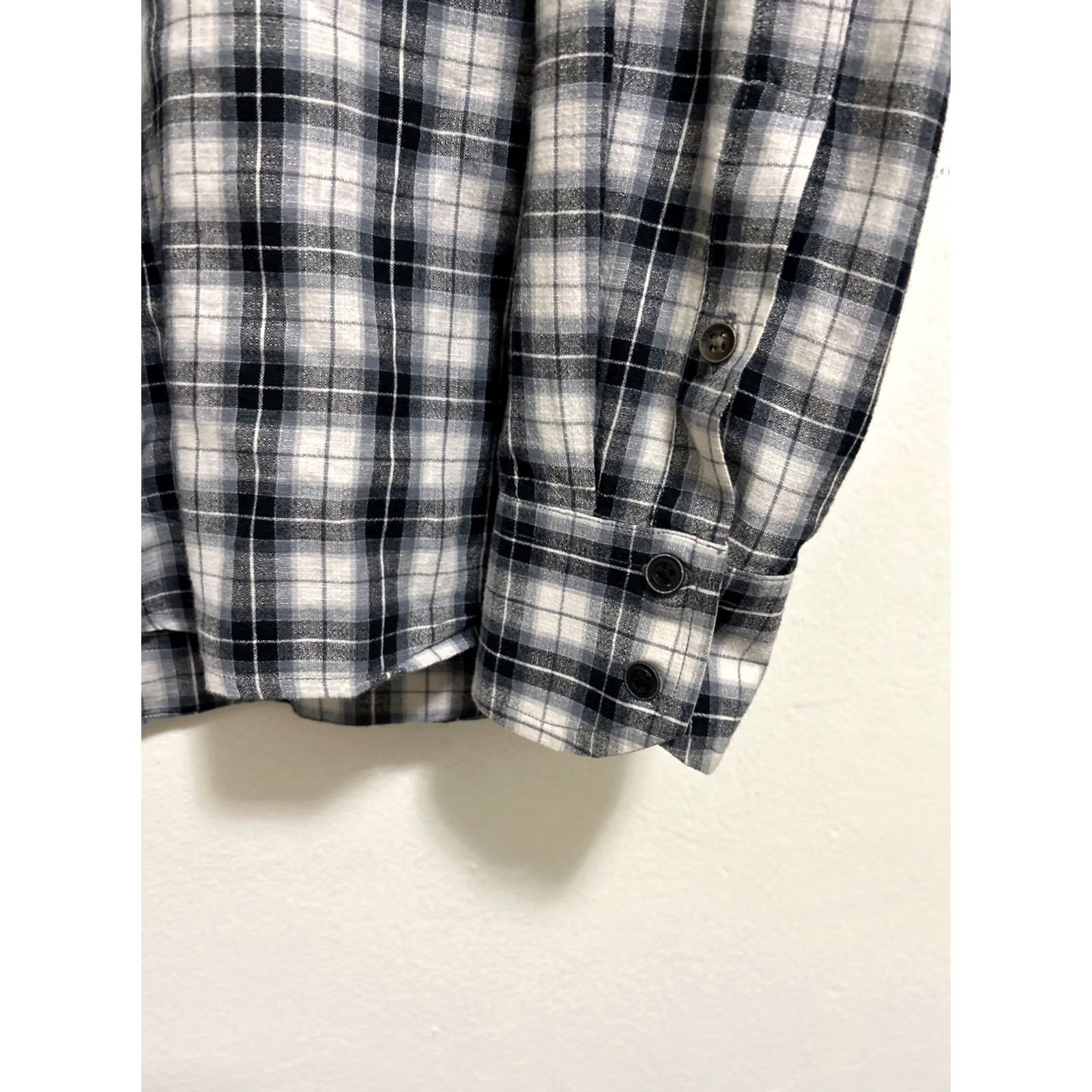 Rag & Bone Rag & Bone Shirt Mens M White Black Tailored Workwear Plaid Flannel Button Up Size US M / EU 48-50 / 2 - 6 Thumbnail
