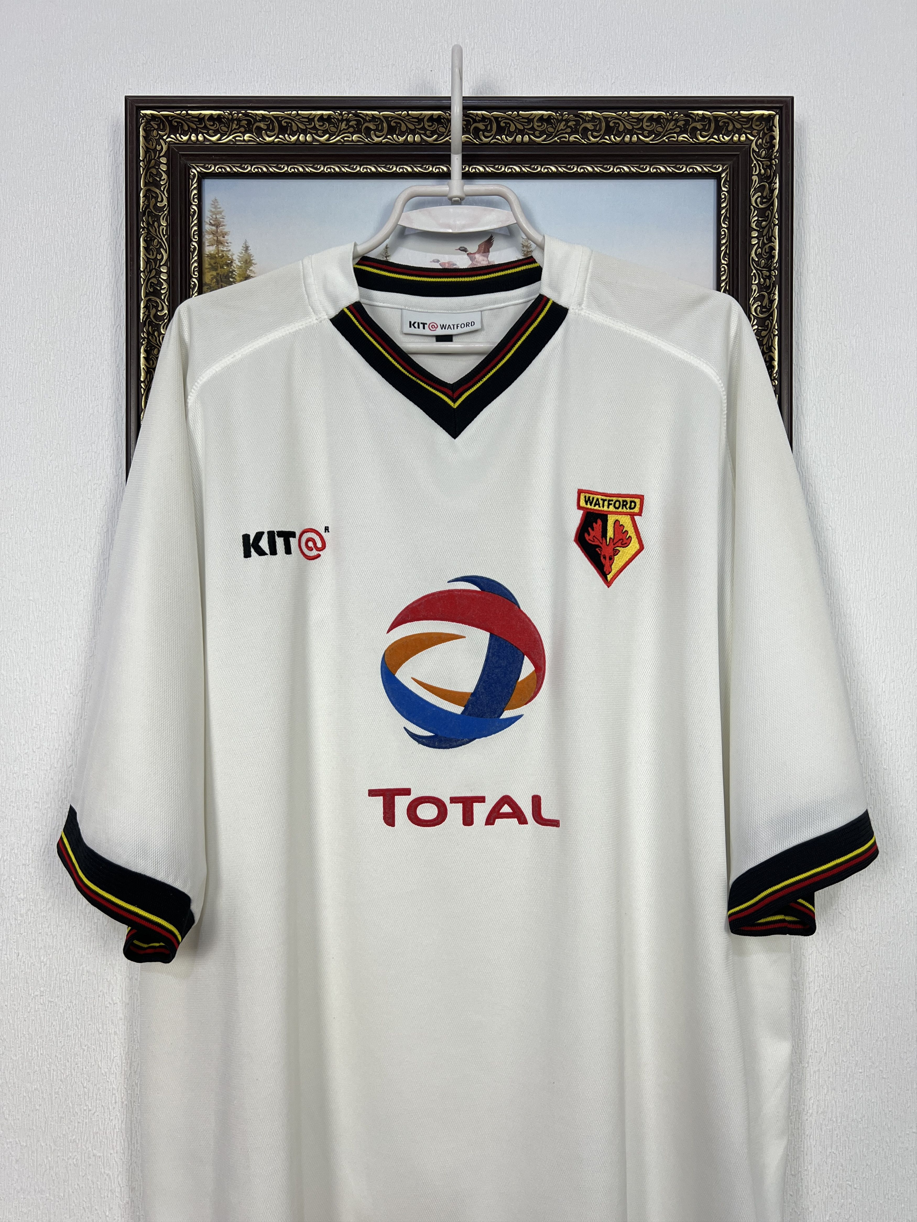 Vintage Watford Away football shirt 2003 Soccer White Jersey 3XL Size US XXL / EU 58 / 5 - 2 Thumbnail