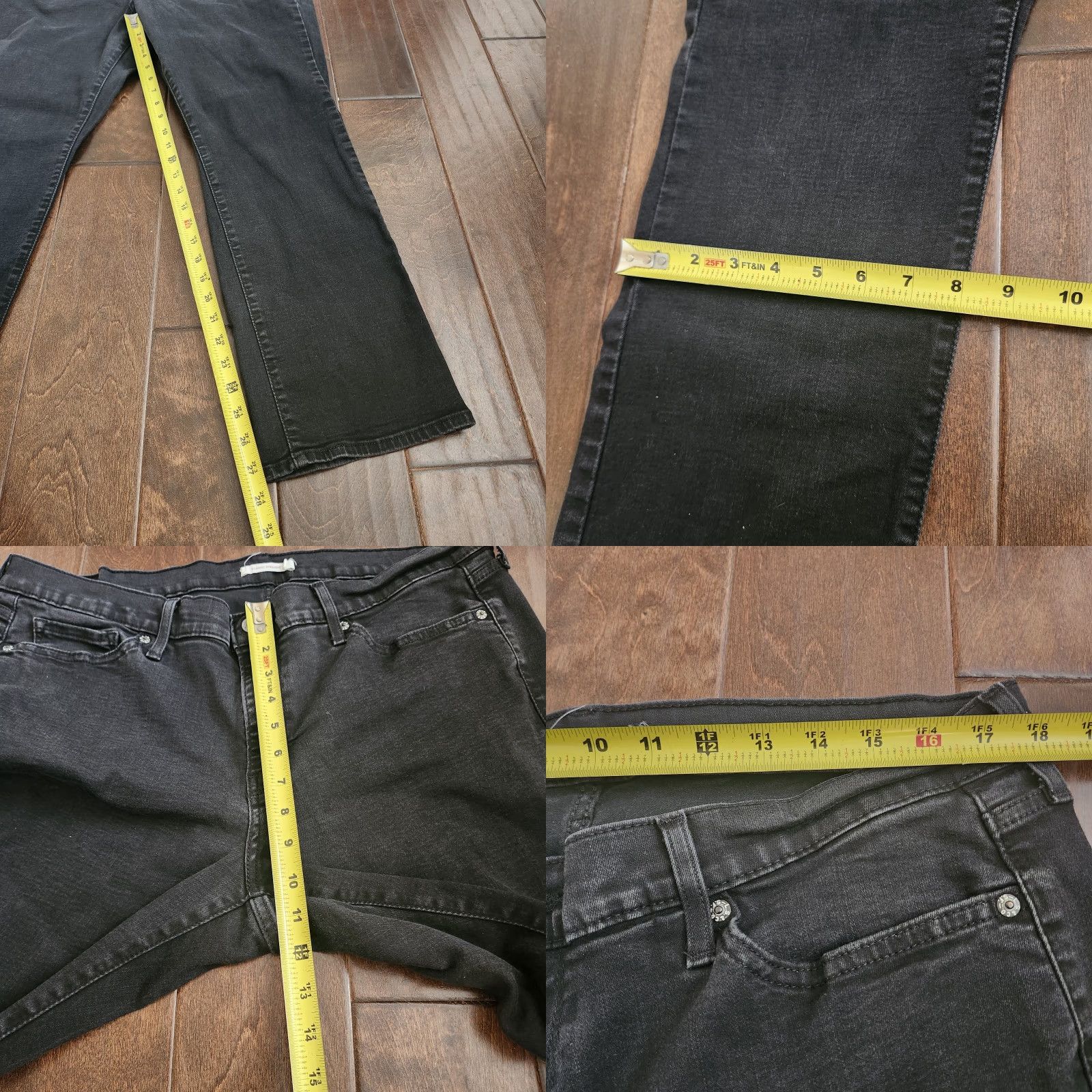 Levi's Levi’s Women’s 18W Black Classic Straight Jeans Mid Rise Stretch Button Zip 5-Pocket Denim Jeans Womens Regular Black 18W Staples Straight Jeans Size 40" / US 18 - 8 Thumbnail