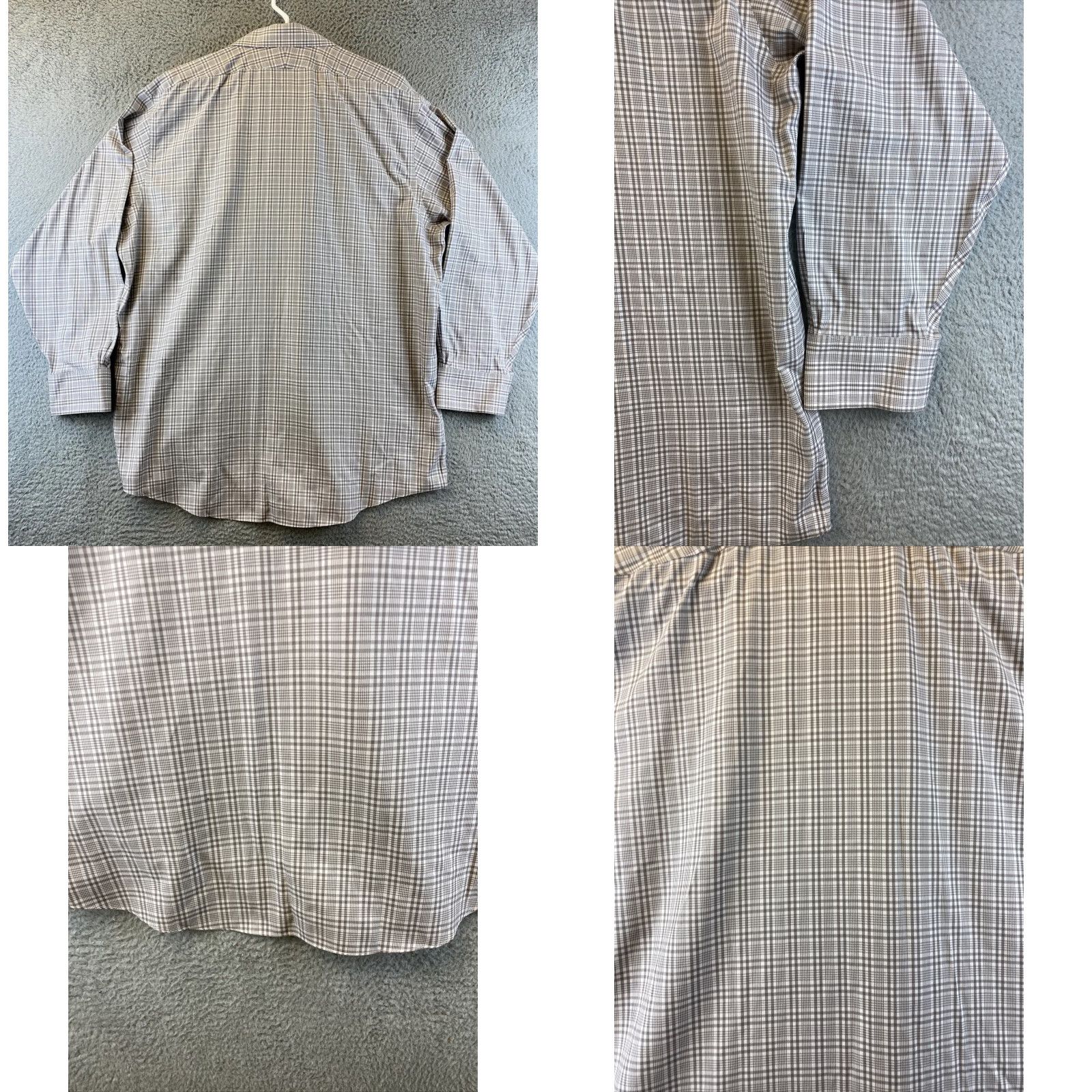 Brooks Brothers Brooks Brothers Men's Long Sleeve Dress Shirt Beige Regent 17 35 Plaid /89-26 /2nd Day Shipping? Size 46R - 8 Thumbnail