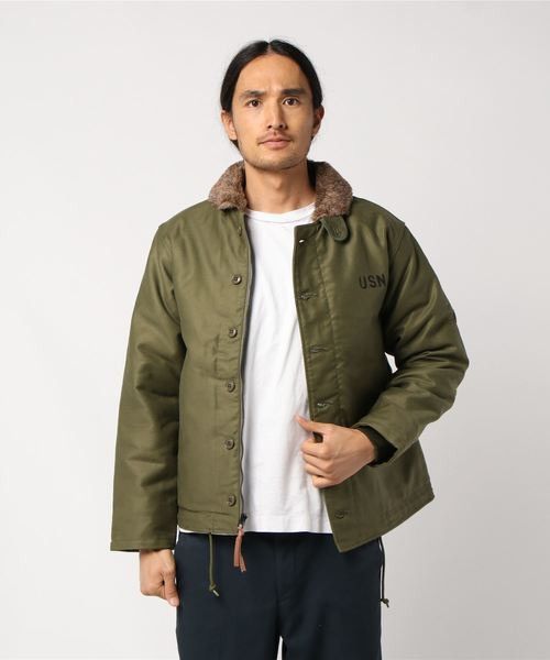 Vintage Vintage Houston U.S.N Navy N-1 Deck Jacket Size US L / EU 52-54 / 3 - 1 Thumbnail