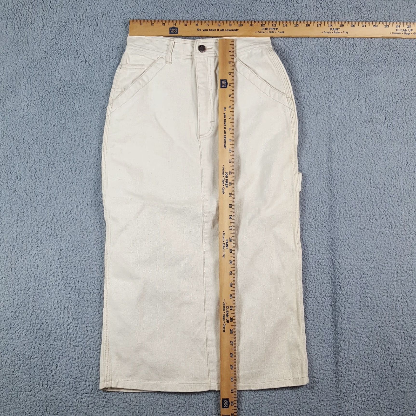Vintage VINTAGE Stefano White Denim Midi Skirt Women's Size 7 Straight Pencil Y2K 90s Western Size 28" / US 6 / IT 42 - 5 Thumbnail