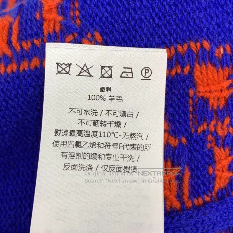 Gucci Gucci 22 blue logo jacquard full-print wool round-neck lon Size US XL / EU 56 / 4 - 7 Thumbnail
