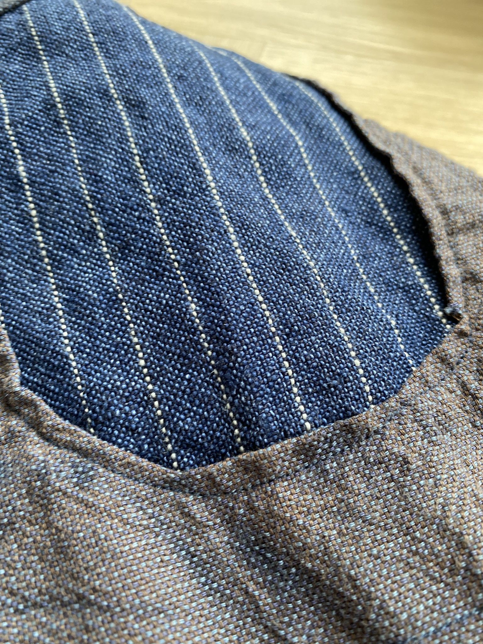 Universal Works Pincheck Dirty Mud-Indigo - Chore Jacket Size US M / EU 48-50 / 2 - 17 Thumbnail