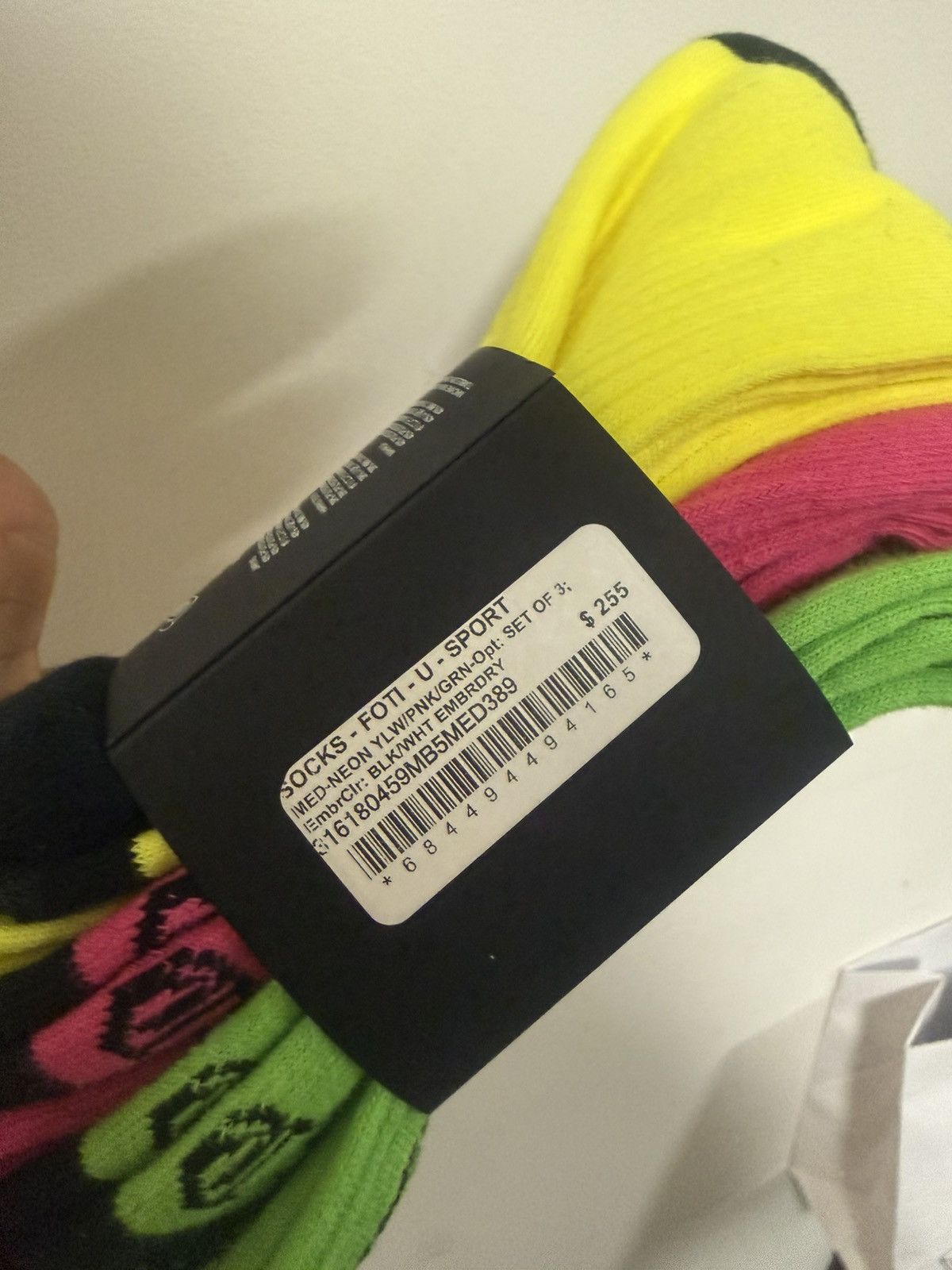 Chrome Hearts Chrome Hearts Foti Socks Neon Size 44 - 2 Thumbnail