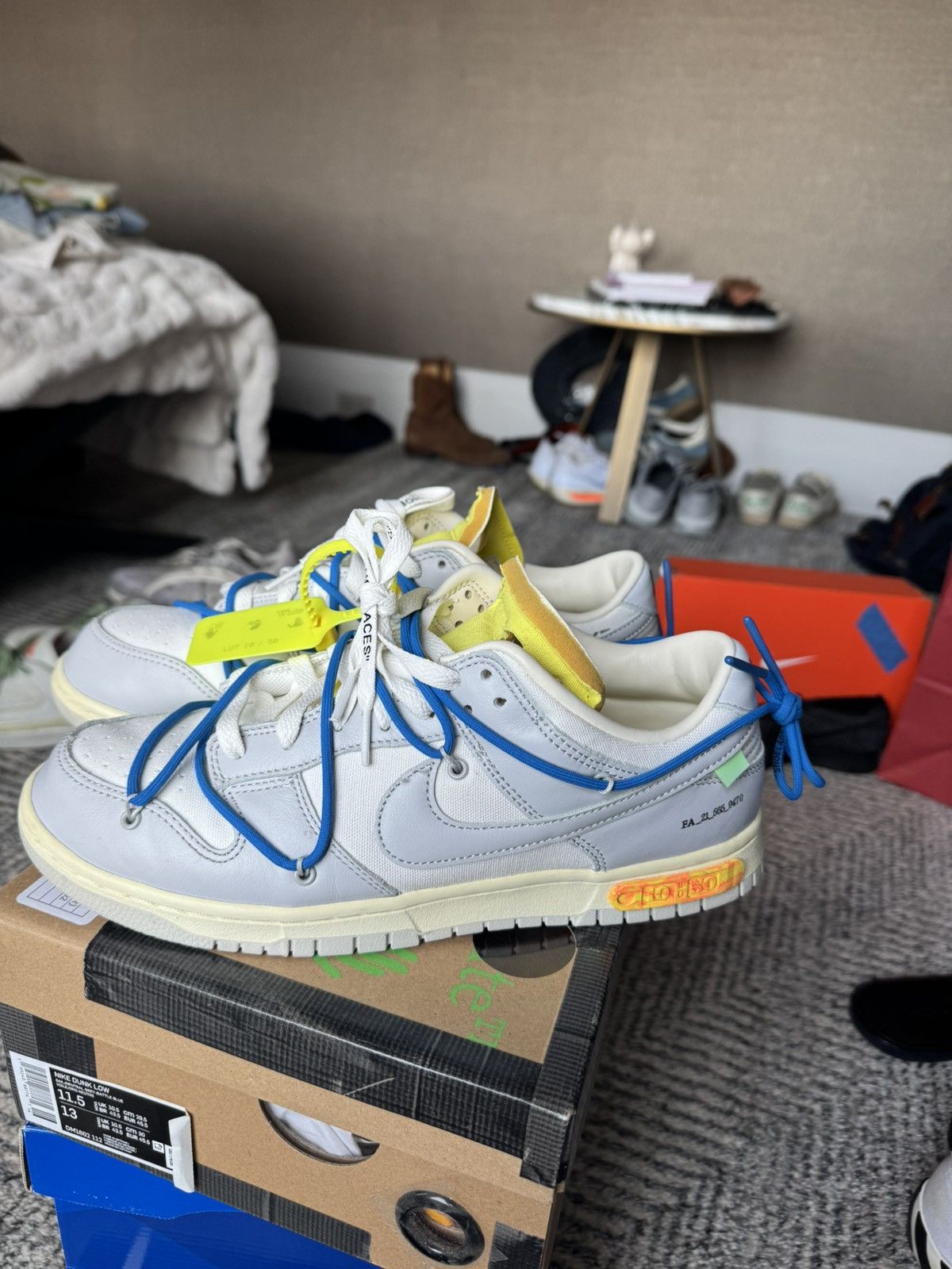 Nike Like Dunk Low Off White Lot 10 men’s size 11.5 Size US 11.5 / EU 44-45 - 5 Thumbnail