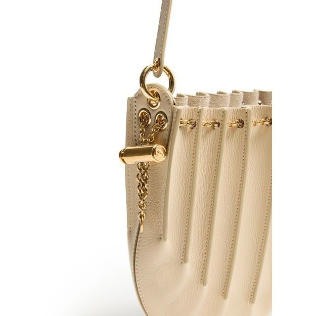 Chloe Chloe Sea Treasures Drawstring Deep Ivory Grained Leather Sh Size ONE SIZE - 6 Thumbnail