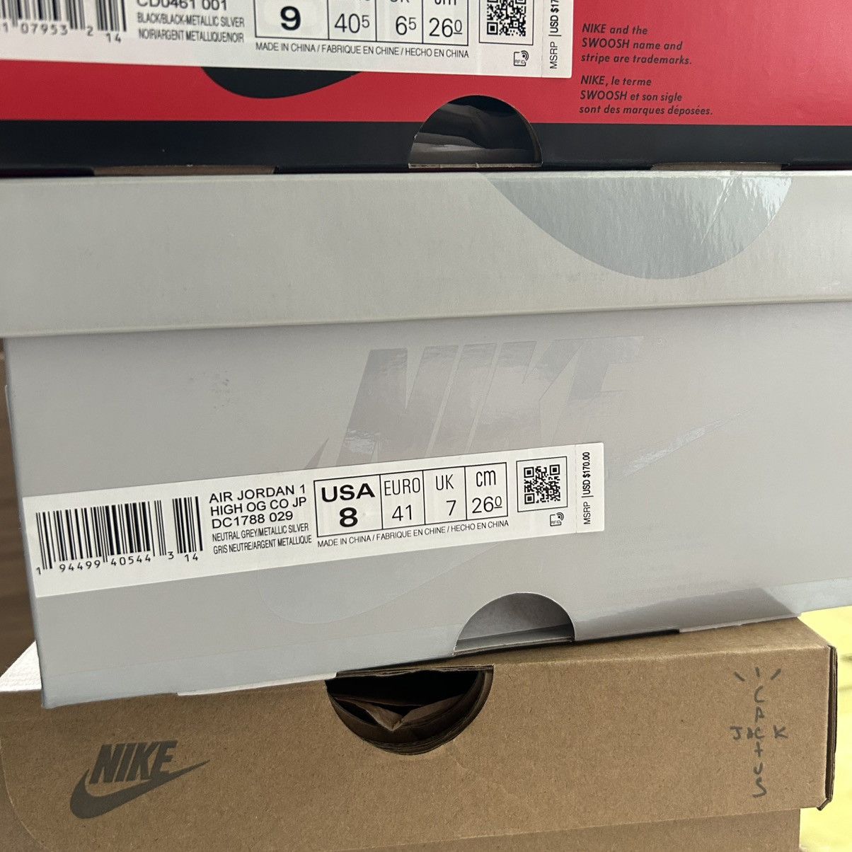 Jordan Brand 2020 Air Jordan 1 Neutral Grey Co.JP High sz 8M Size US 8 / EU 41 - 10 Thumbnail