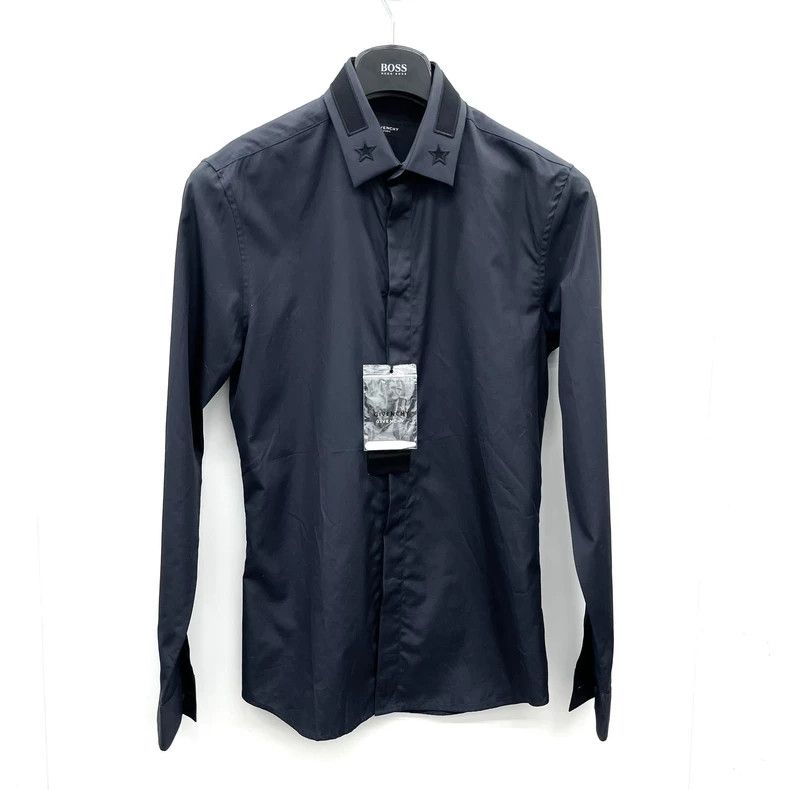 Givenchy Givenchy Blue Star Embroidered Shirt Size US M / EU 48-50 / 2 - 1 Thumbnail