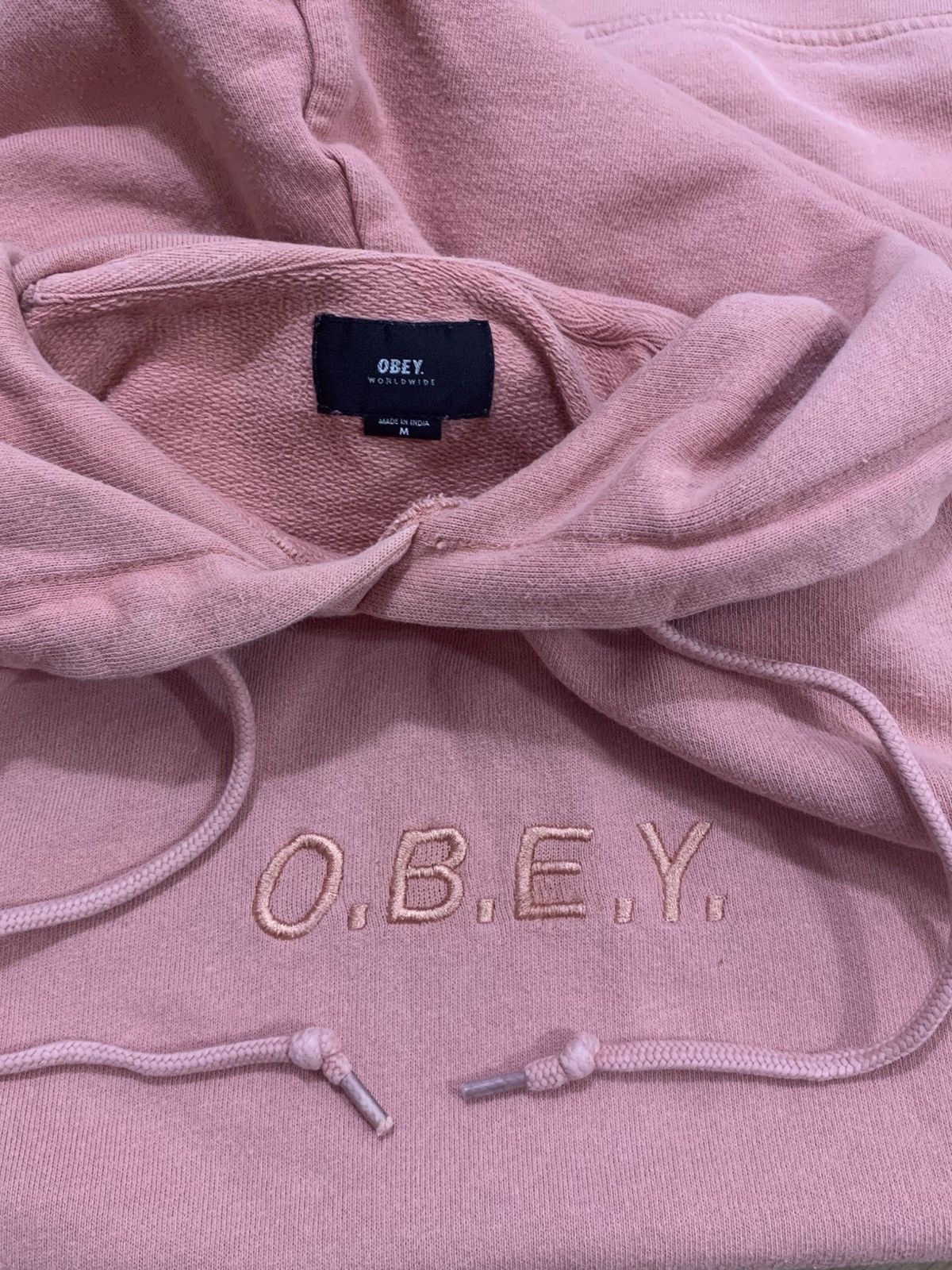 Obey Sz M- Obey Worldwide Hoodie (Pink) Size US M / EU 48-50 / 2 - 9 Thumbnail