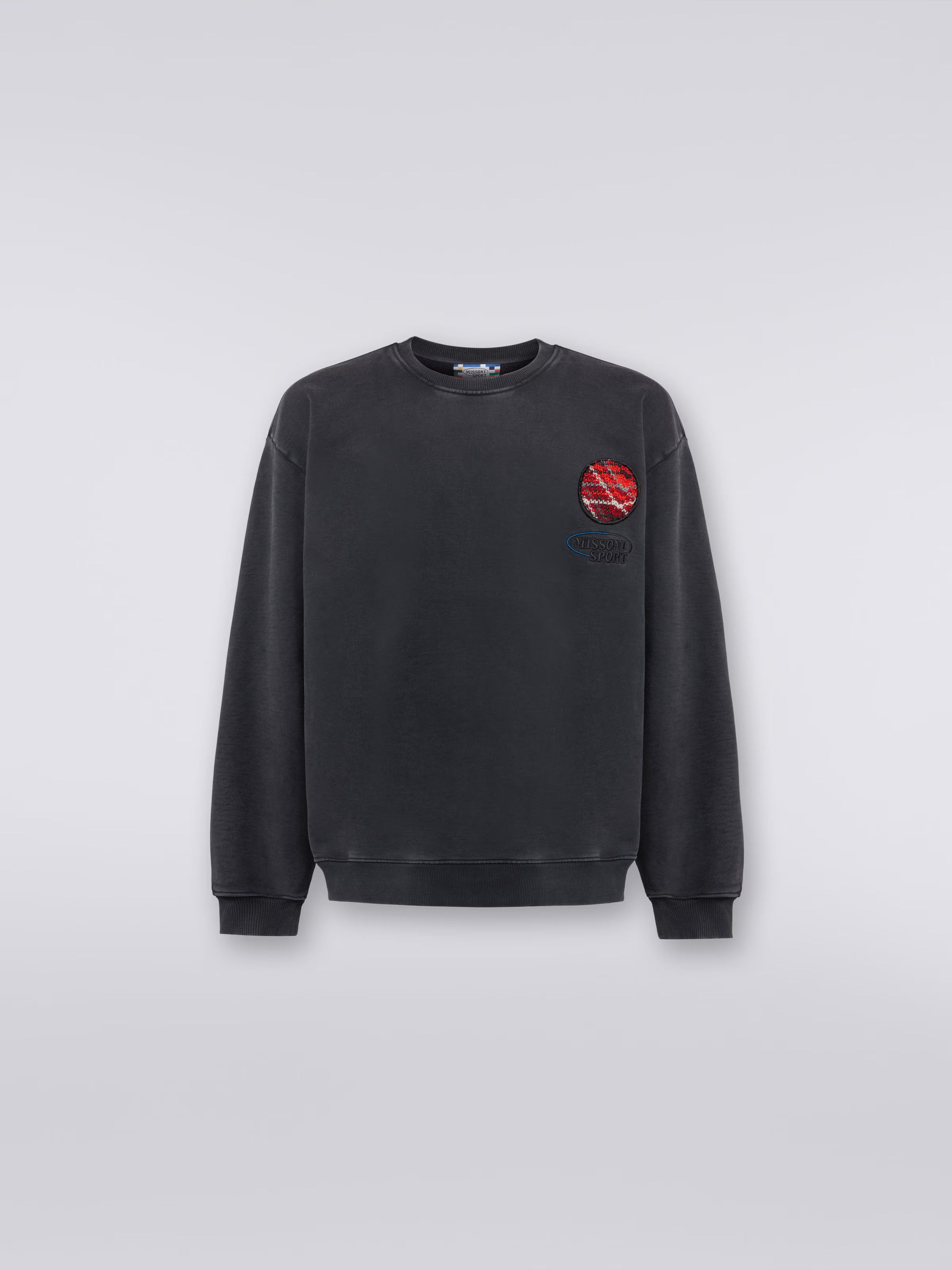 Missoni o1mle1025 Knit Insert Logo Crewneck Sweatshirt in Gray Size US S / EU 44-46 / 1 - 1 Preview