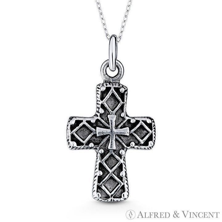 Other Gothic Latin & Greek Cross Charm in .925 Sterling Silver Size ONE SIZE - 1 Preview