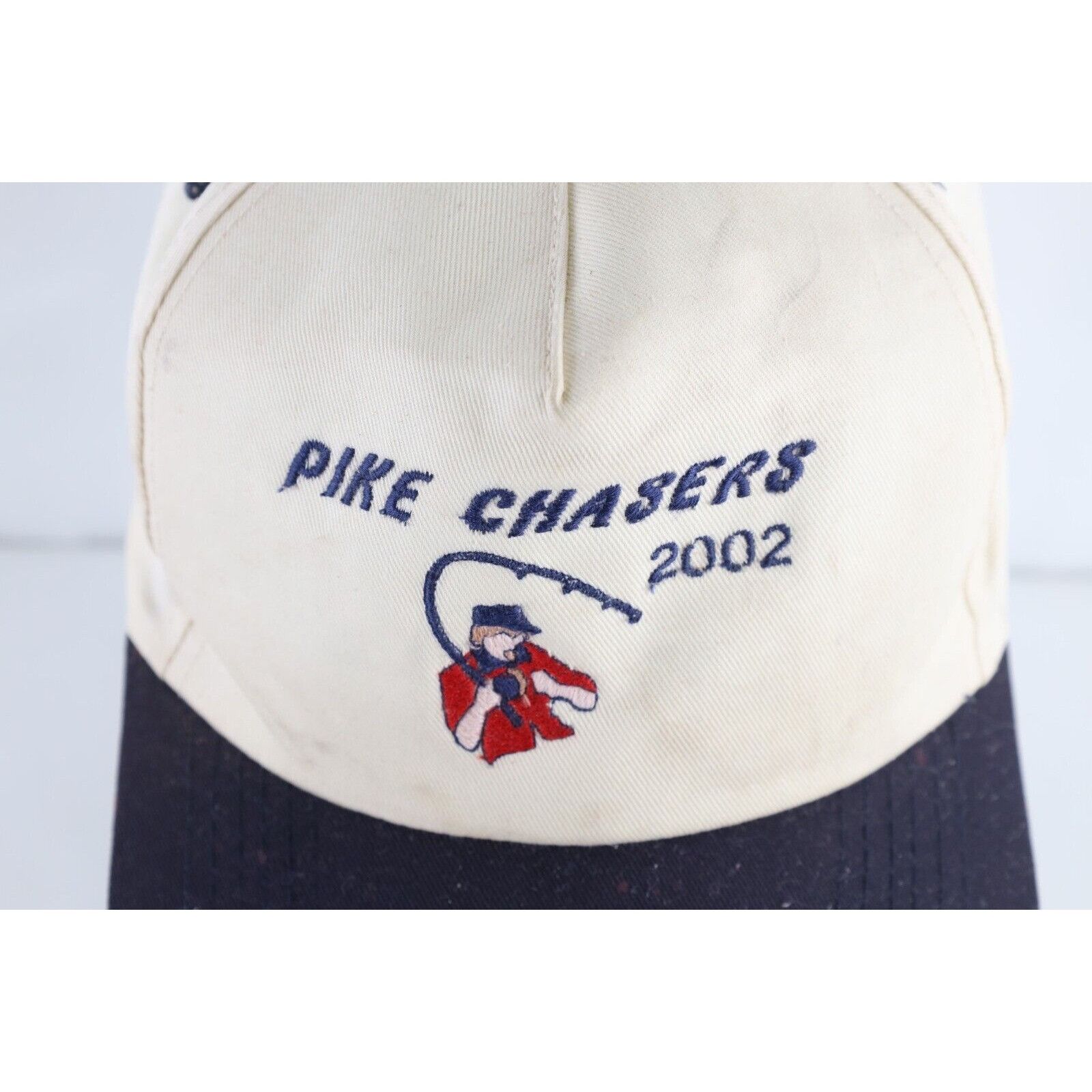 Vintage Vintage Thrashed 2002 Pike Chasers Fishing Snapback Hat Size ONE SIZE - 3 Thumbnail