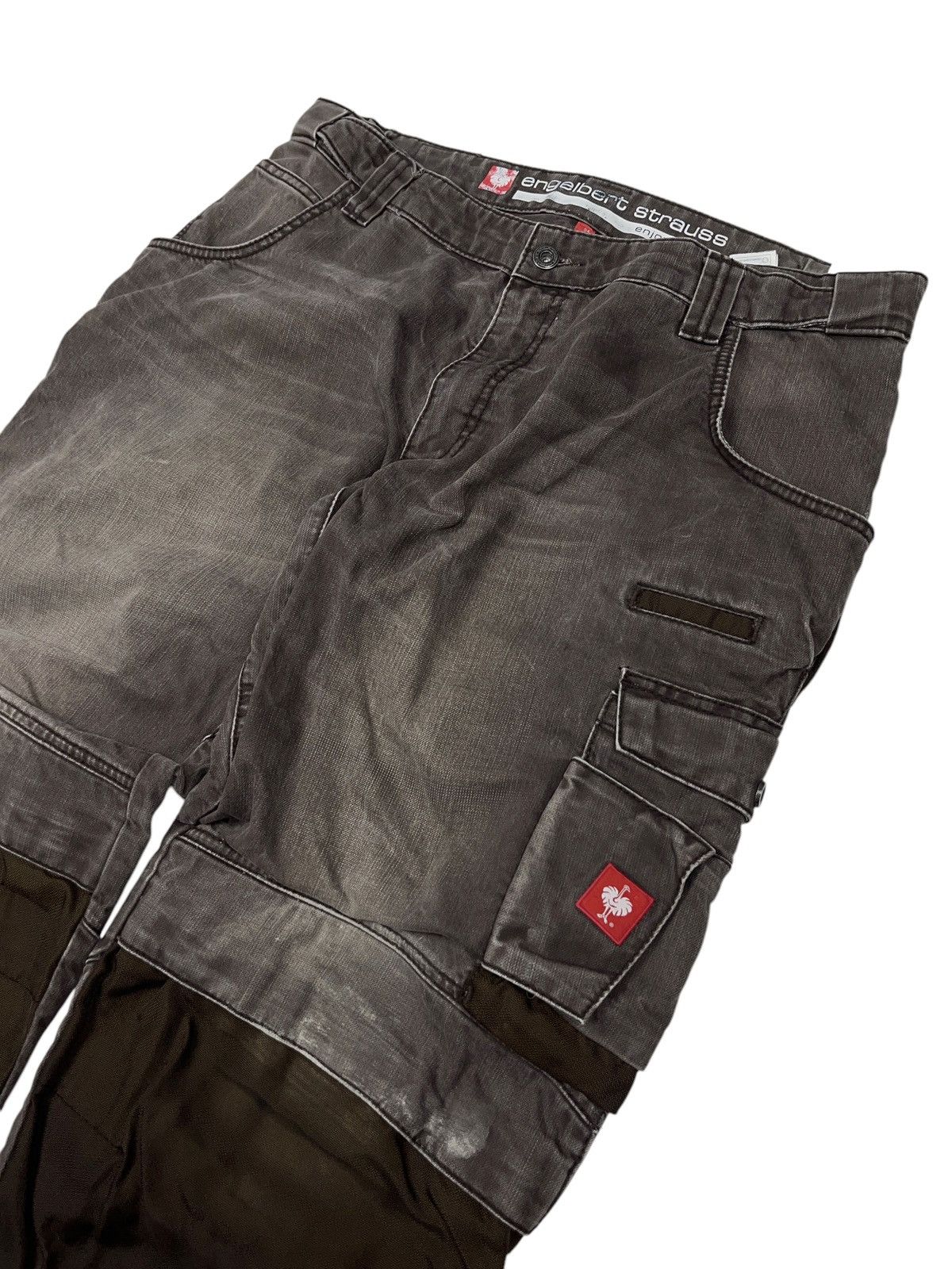 Stewart & Strauss × Vintage Vintage Engelbert Strauss Brown Washed Jeans Multi Pocket Size US 38 / EU 54 - 5 Thumbnail