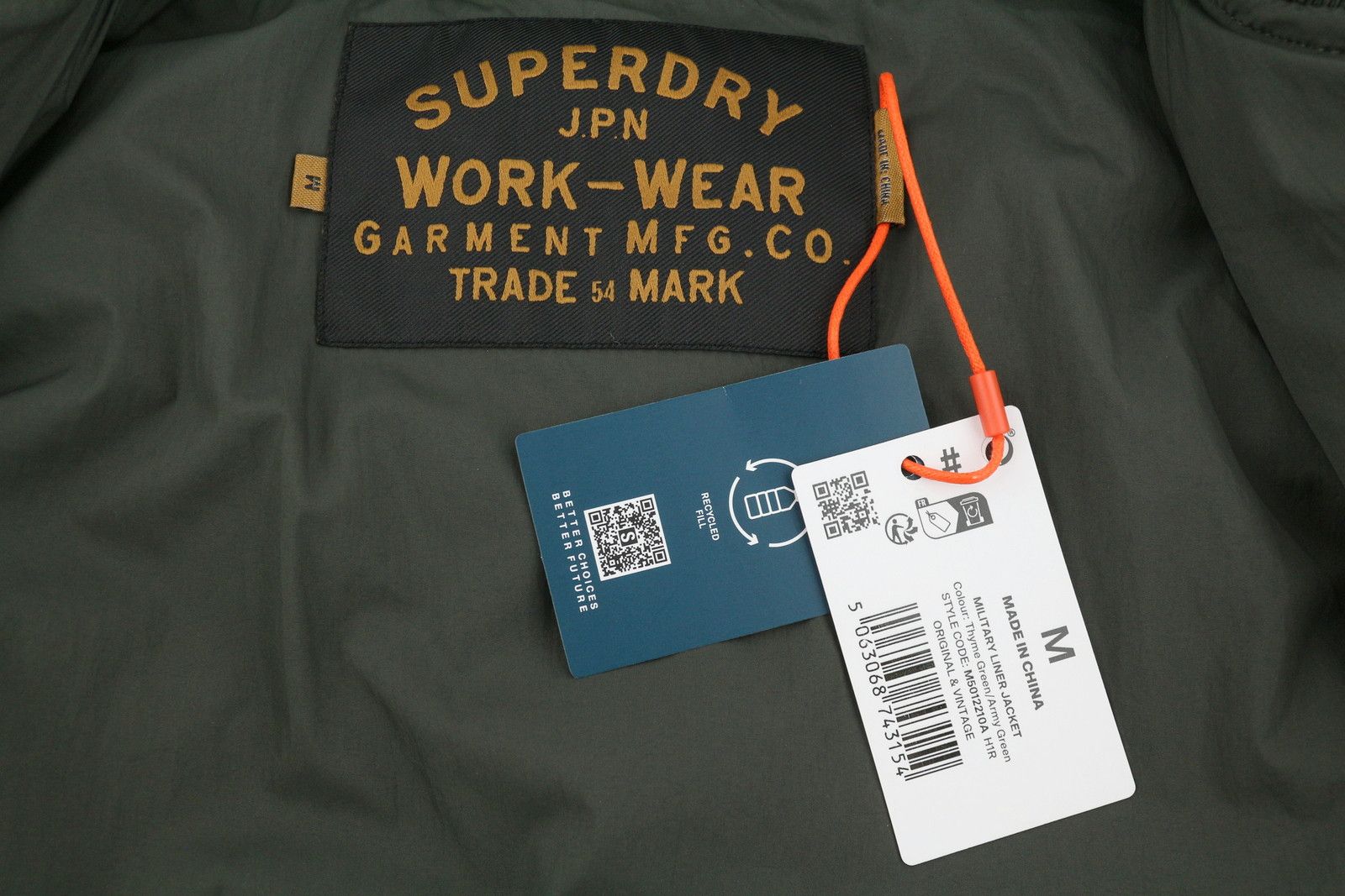 Superdry Military M Green Quilted Insulated Bomber 87138 Size US M / EU 48-50 / 2 - 8 Thumbnail