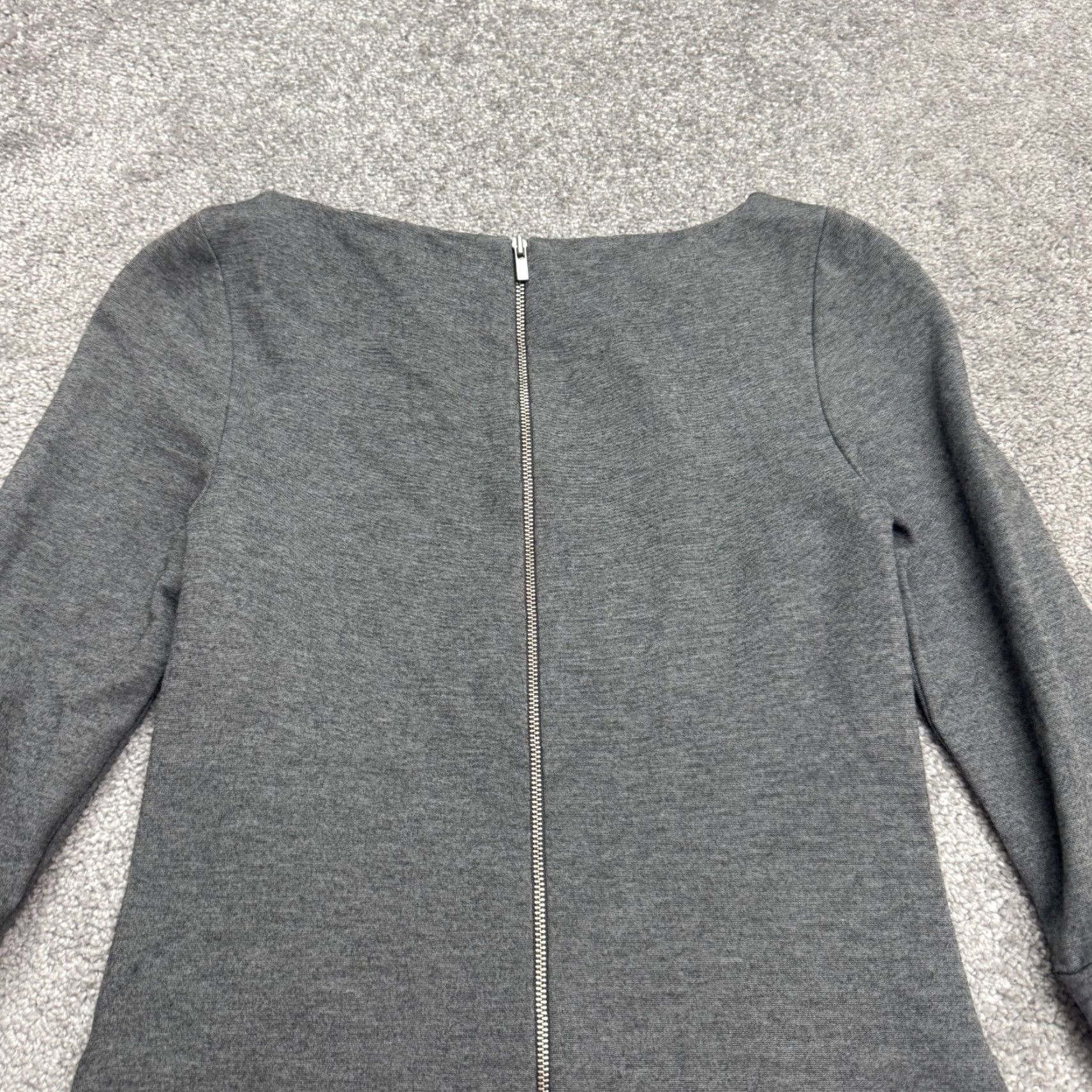 Banana Republic Banana Republic Dress Womens 00P Gray Midi Sheath Ponte Knit 3/4 Sleeve Pockets Size XXS / US 00 / IT 34 - 3 Thumbnail