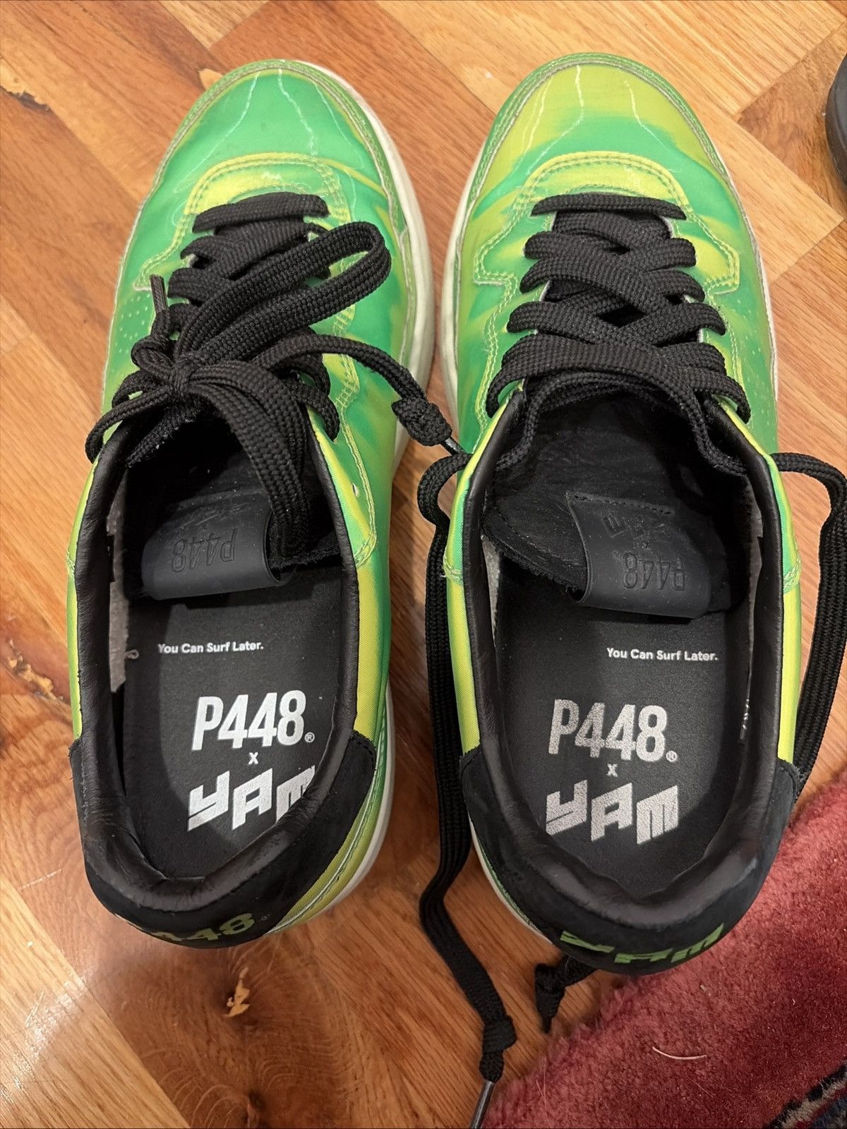 P448 P448 x YAM low top skater green sneakers size 7.5 Size US 7.5 / IT 37.5 - 3 Thumbnail