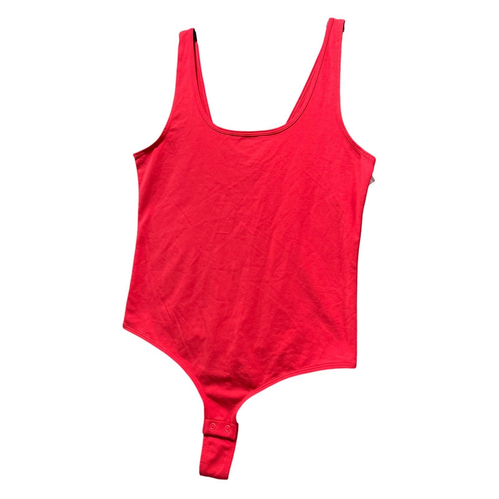 Other Auden - Women's Cotton Bodysuit - Red - Extra Large Size ONE SIZE - 3 Thumbnail