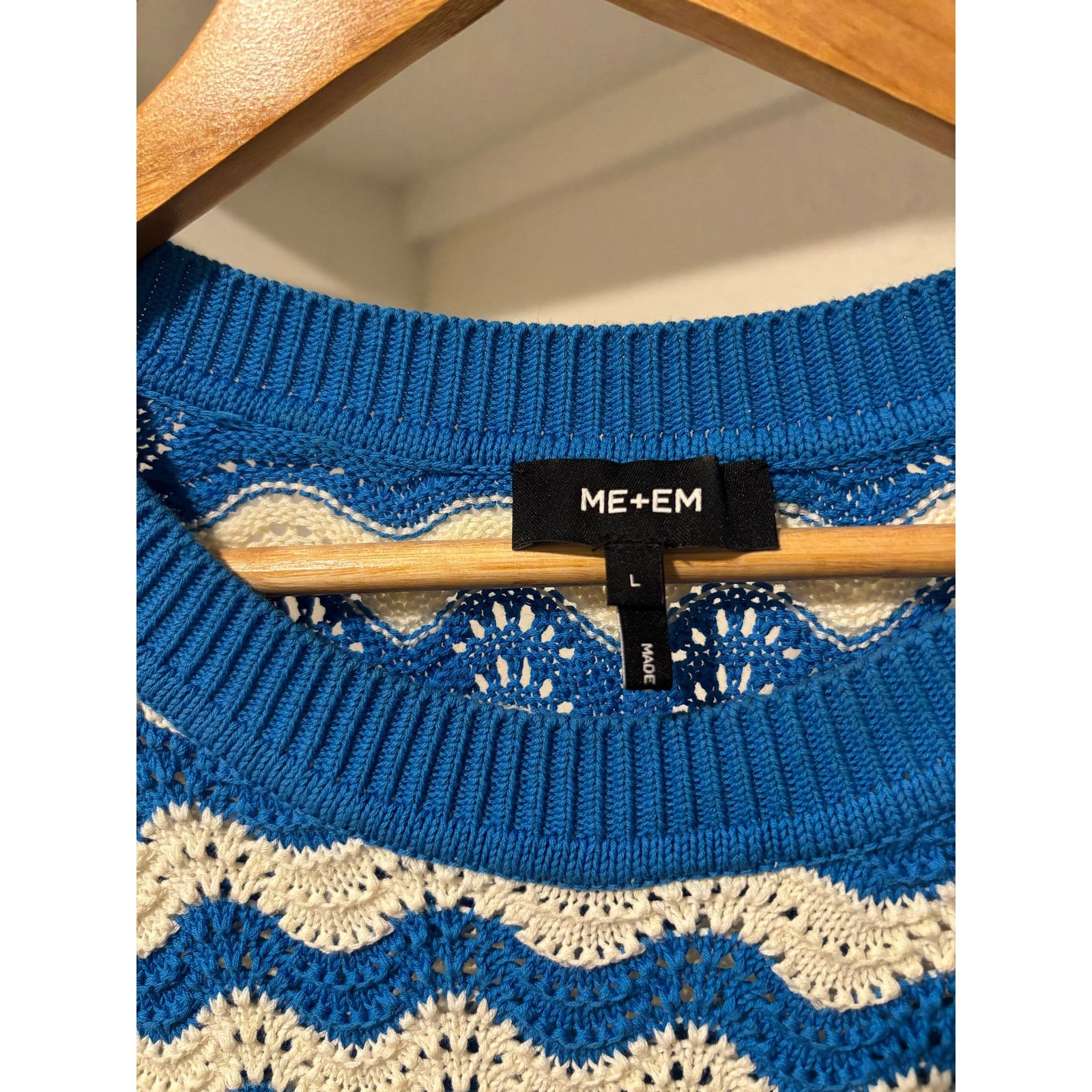 ME+EM NWOT ME+EM Cotton Scallop Knit Sweater Vest size L Size L / US 10 / IT 46 - 7 Thumbnail