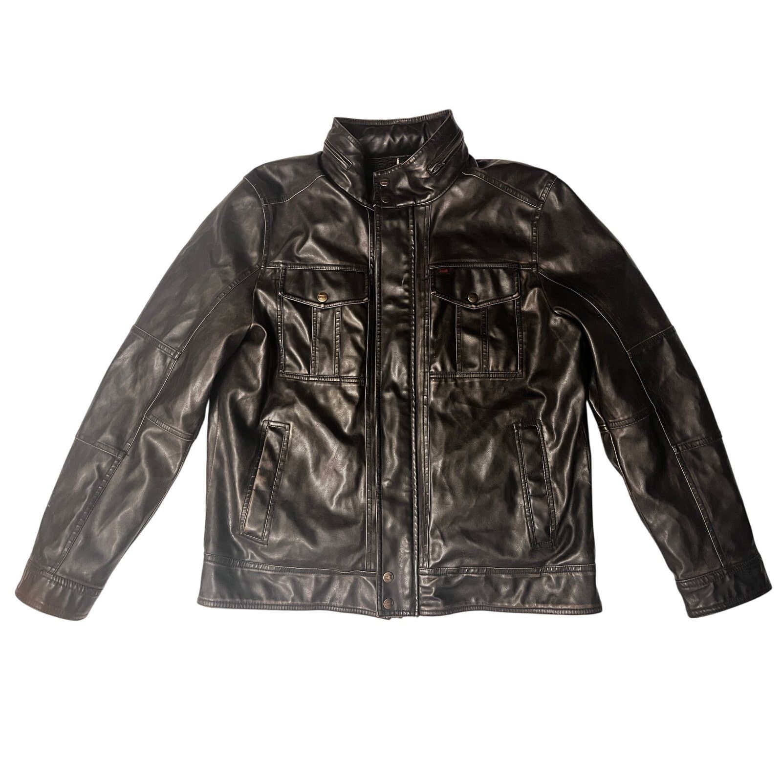 Levi's Levi's Faux Leather Sherpa Military Bomber Jacket W/ Hood Size US M / EU 48-50 / 2 - 1 Thumbnail