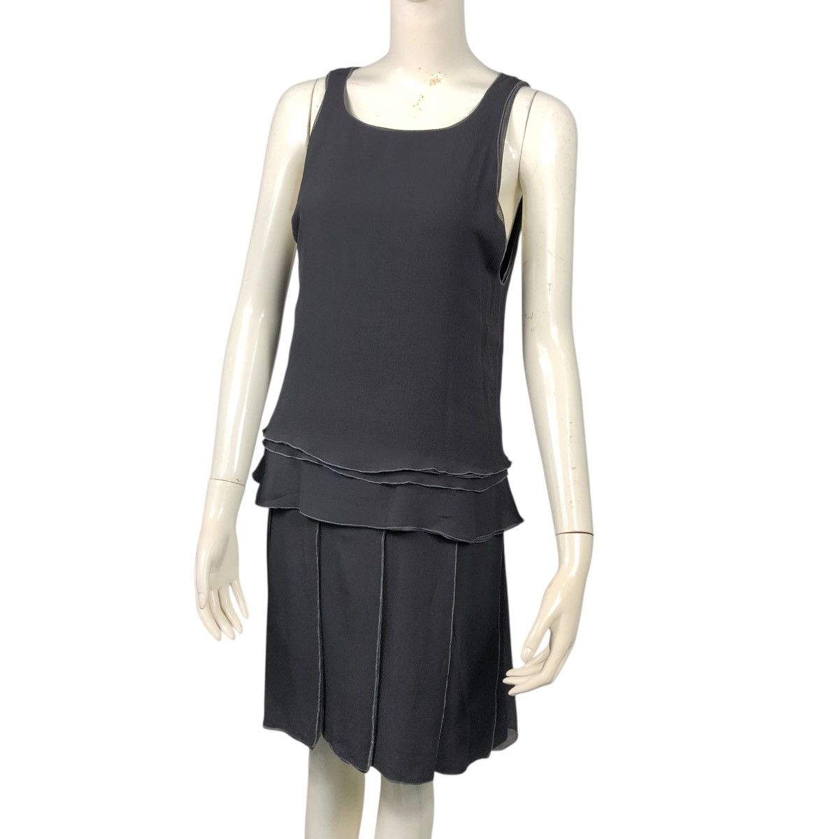 Louis Vuitton 🔥SILK MID-LENGTH DRESS LOUIS VUITTON METALLIC Size XS / US 0-2 / IT 36-38 - 18 Thumbnail