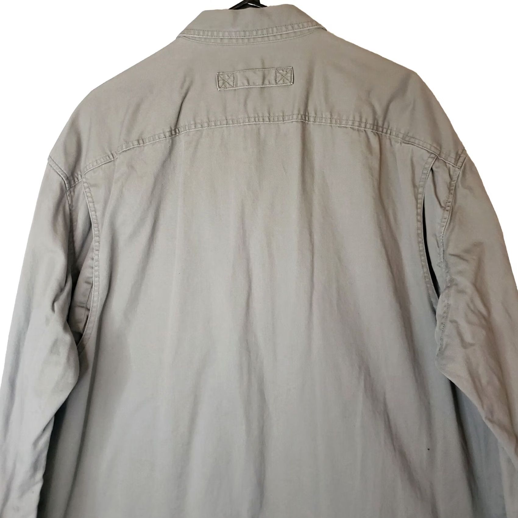 Vintage Duluth 2XL Tall Button-Down Shirt Men Green Khaki Heavyweight Cotton Flannel Pockets Workwear Relaxed Short/Long Sleeve (adjusted for clarity) Size US XXL / EU 58 / 5 - 7 Thumbnail