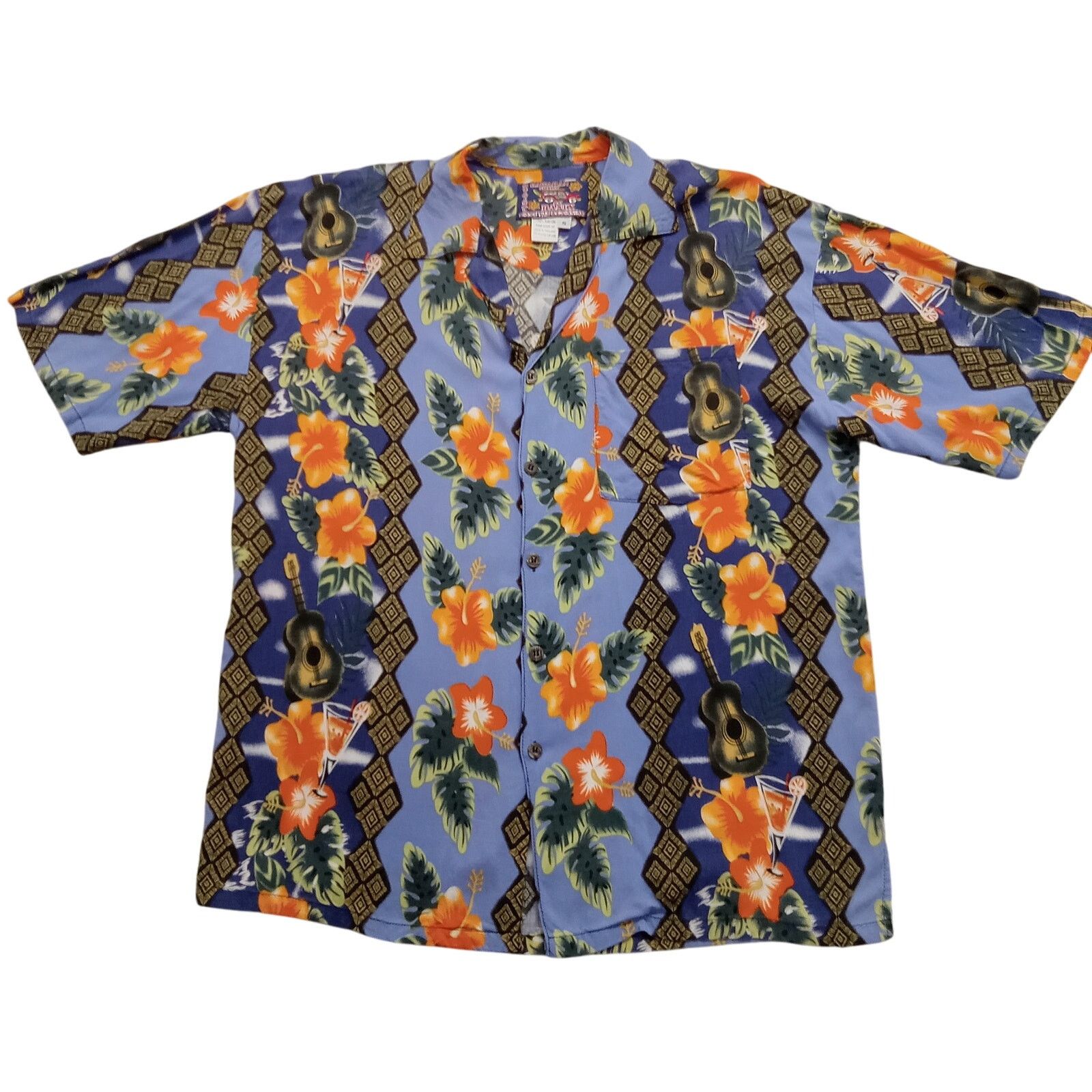 & Other Stories Basix Hawaiian Shirt S Men's Blue Floral Short Sleeve Size US S / EU 44-46 / 1 - 1 Thumbnail