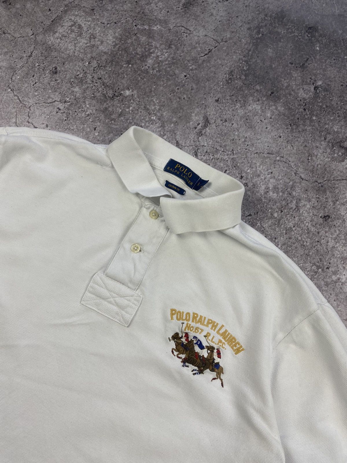 Polo Ralph Lauren × Vintage Vintage Polo Ralph Lauren Triple Pony Collared Polo Shirt #3 Size US L / EU 52-54 / 3 - 2 Thumbnail