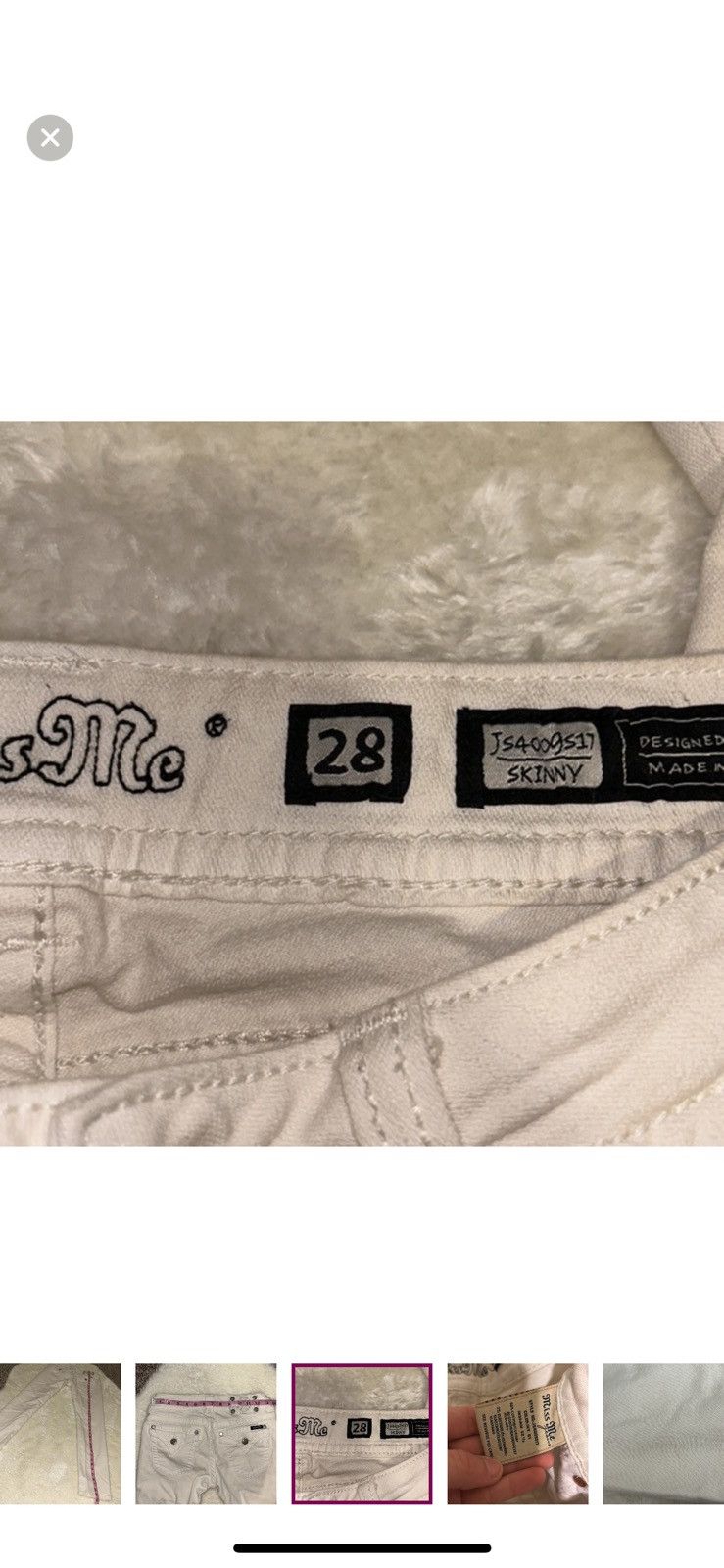 Miss Me Miss me white skinny jeans size 28 Size 28" / US 6 / IT 42 - 5 Thumbnail