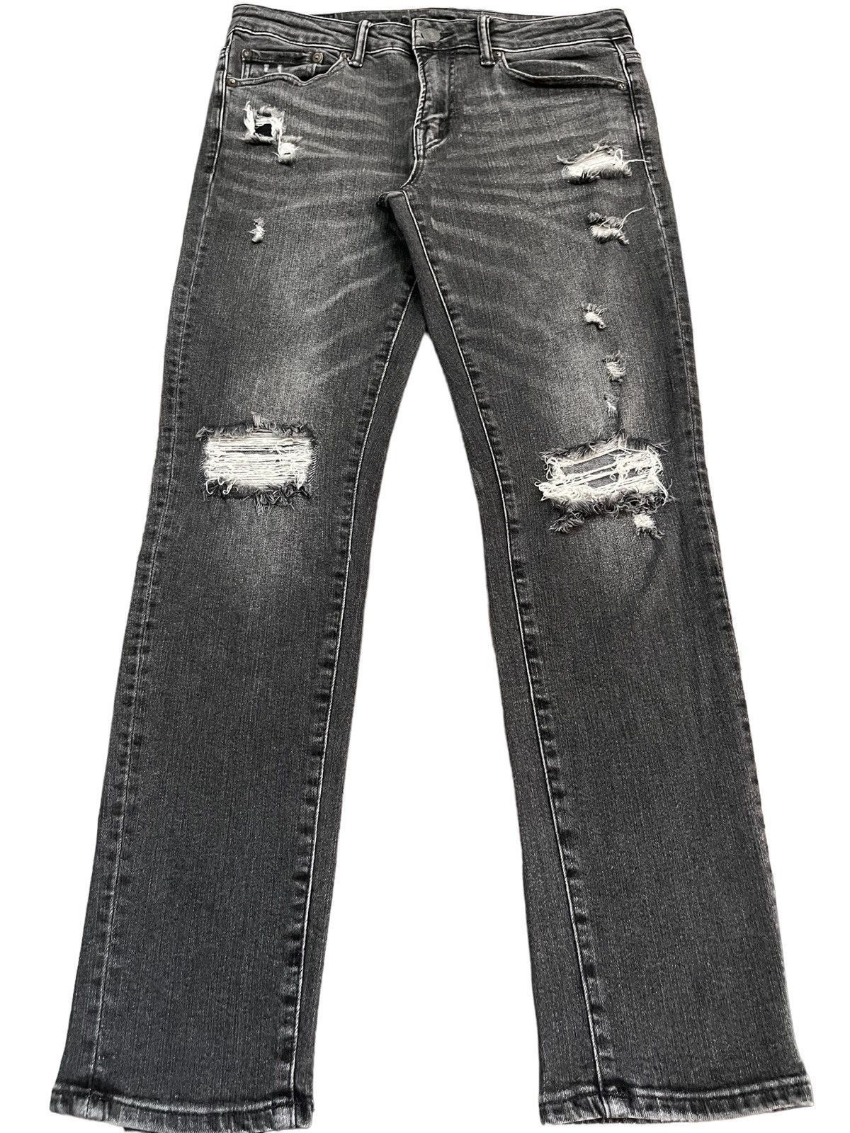 14th Addiction Vintage Japanese Brand Trash Deep Dark Black Distressed Jean Size US 32 / EU 48 - 1 Thumbnail