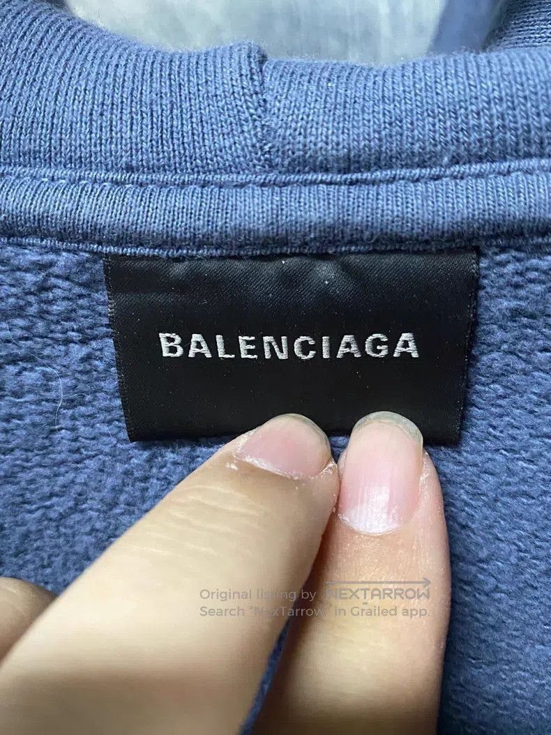 Balenciaga Balenciaga Embroidered Zip Hooded Open Front Sweater Size US XL / EU 56 / 4 - 5 Thumbnail