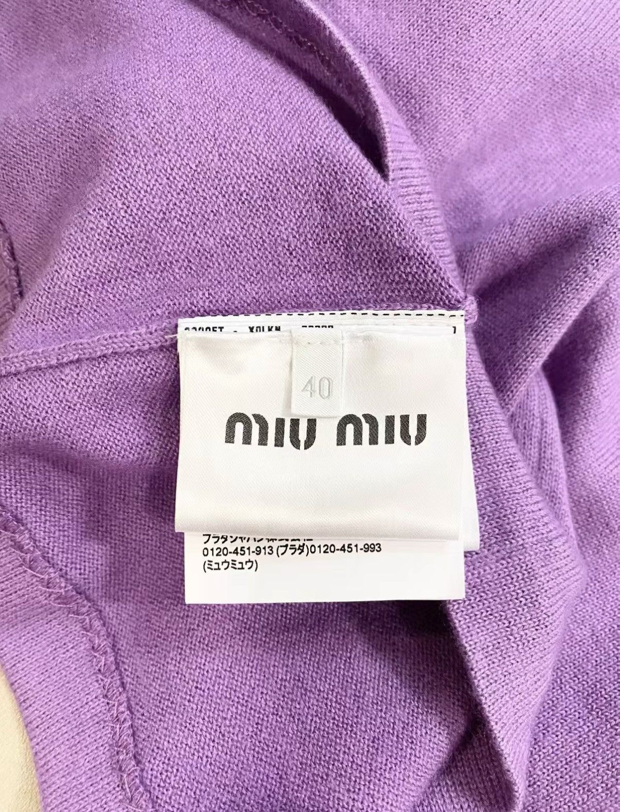 Miu Miu Miu Miu Classic Violet Purple Cashmere Sweater J33 Size S / US 4 / IT 40 - 6 Thumbnail