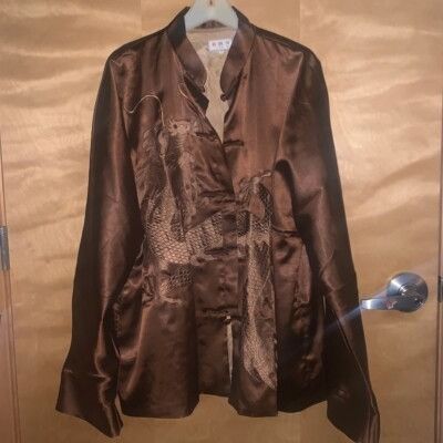 Other Ya Li XXXL Silky Jacket Blouse Kimono Long Sleeve Chinese St Size 3XL / US 20-22 - 2 Thumbnail