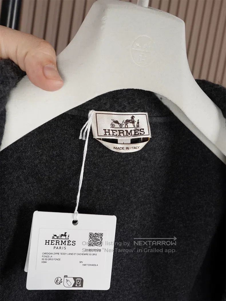 Hermes Hermes Thick Cashmere Hooded Jacket Size US L / EU 52-54 / 3 - 6 Thumbnail